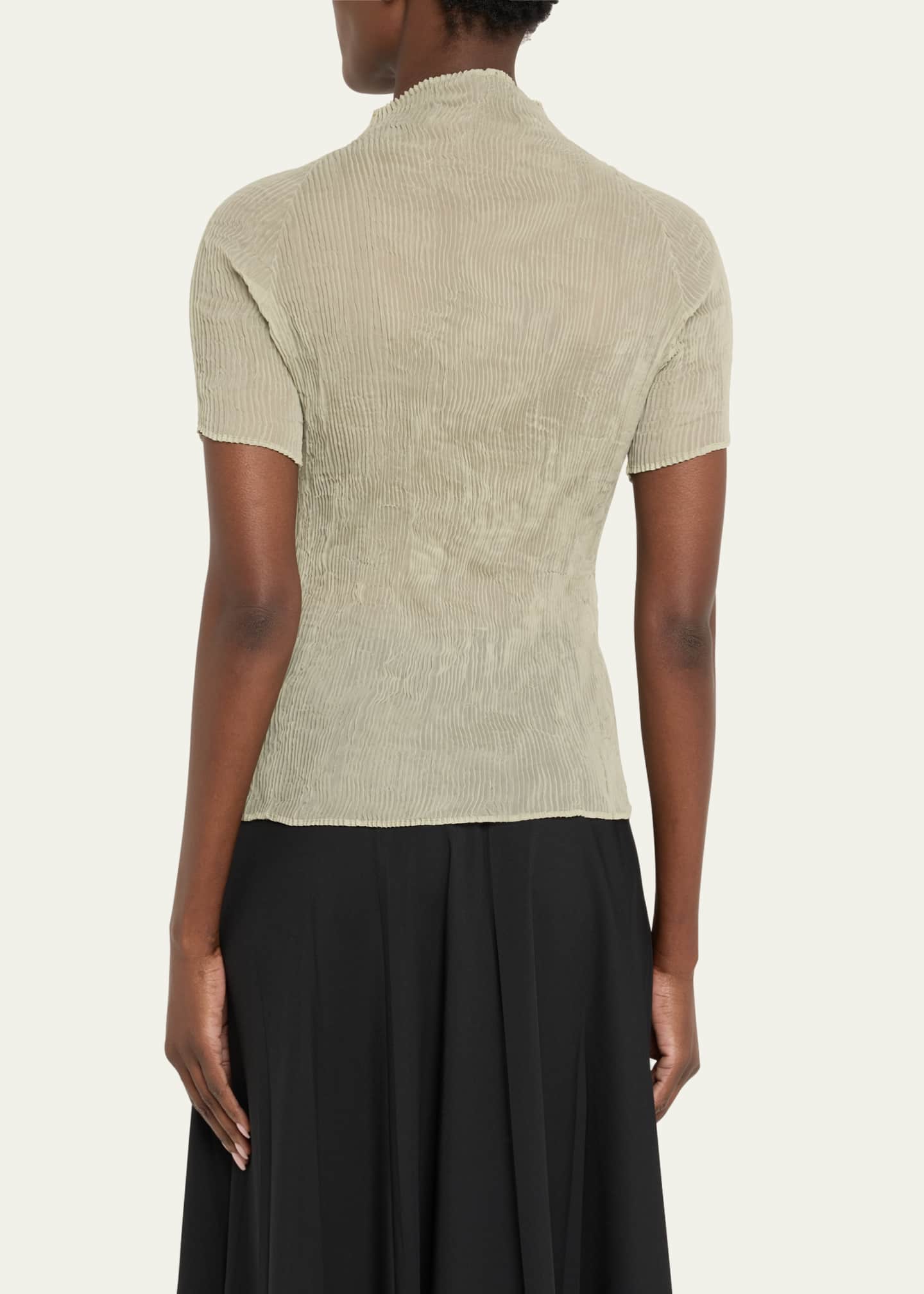 Issey Miyake Chiffon Twist 3 Short Sleeve Top Image 3 of 5