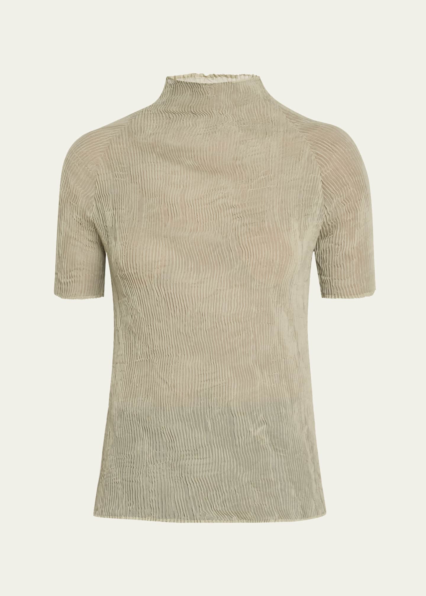 Issey Miyake Chiffon Twist 3 Short Sleeve Top Image 1 of 5