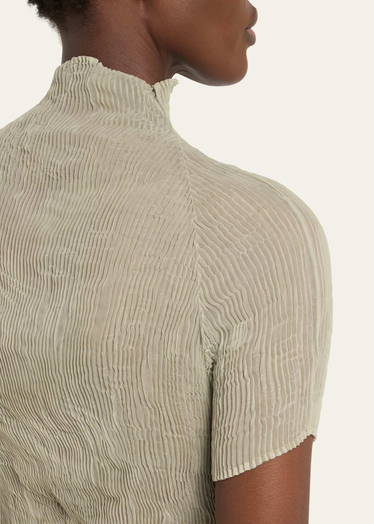 Issey Miyake Chiffon Twist 3 Short Sleeve Top Image 5 of 5