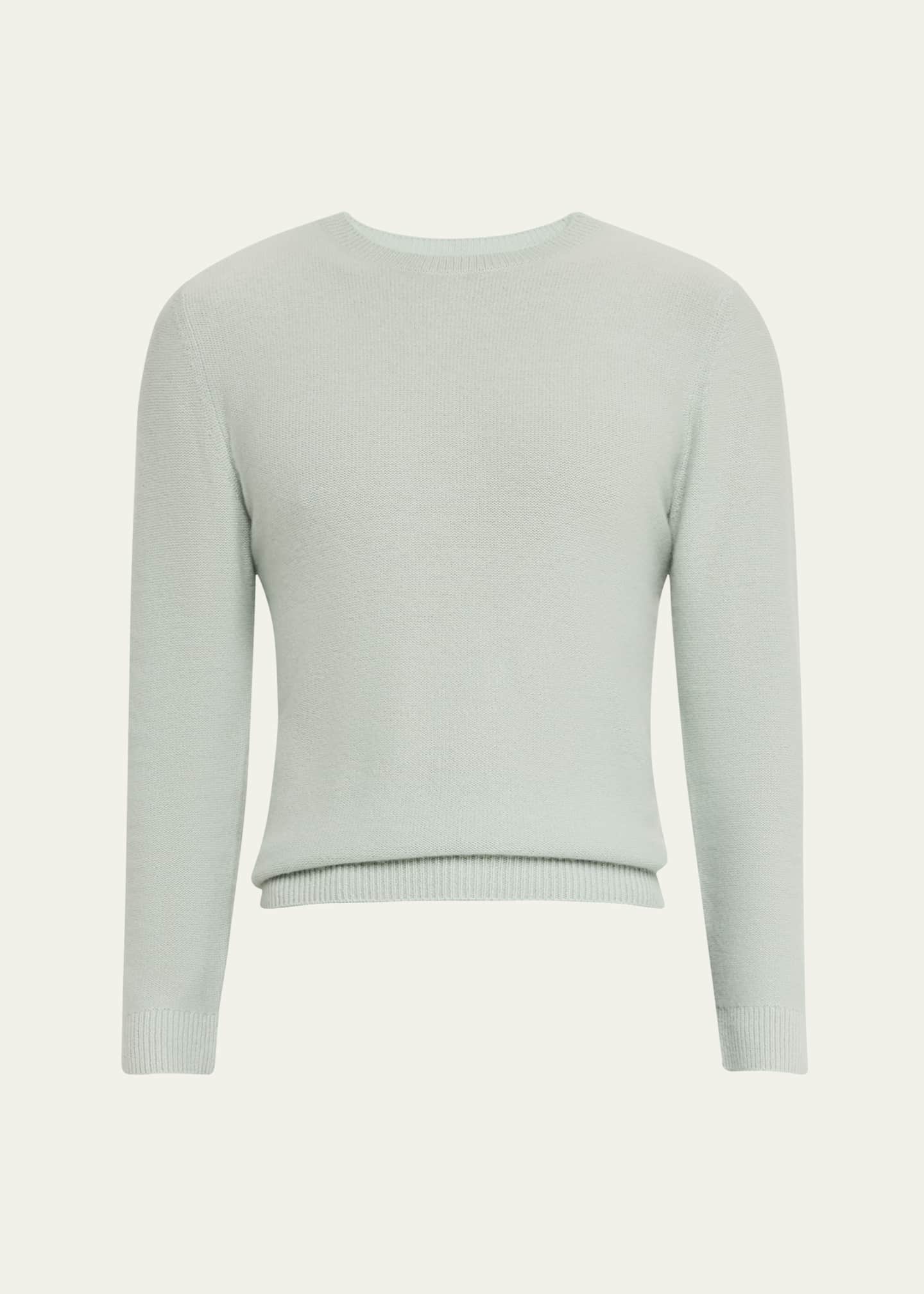 Le Kasha Men's Textured Cashmere Crewneck Sweater Image 1 of 5