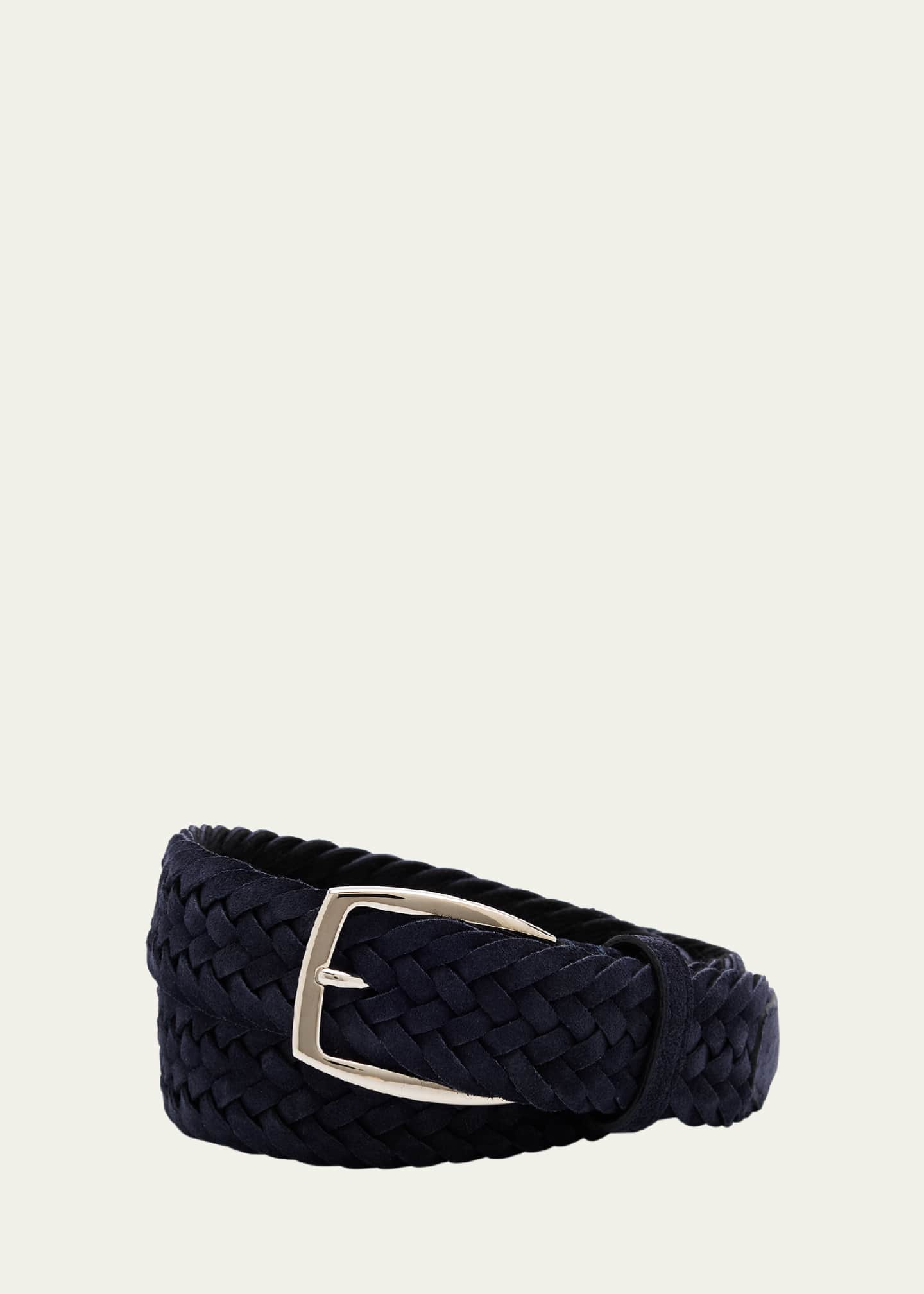 Brioni Men's Woven Leather Belt Image 1 of 2