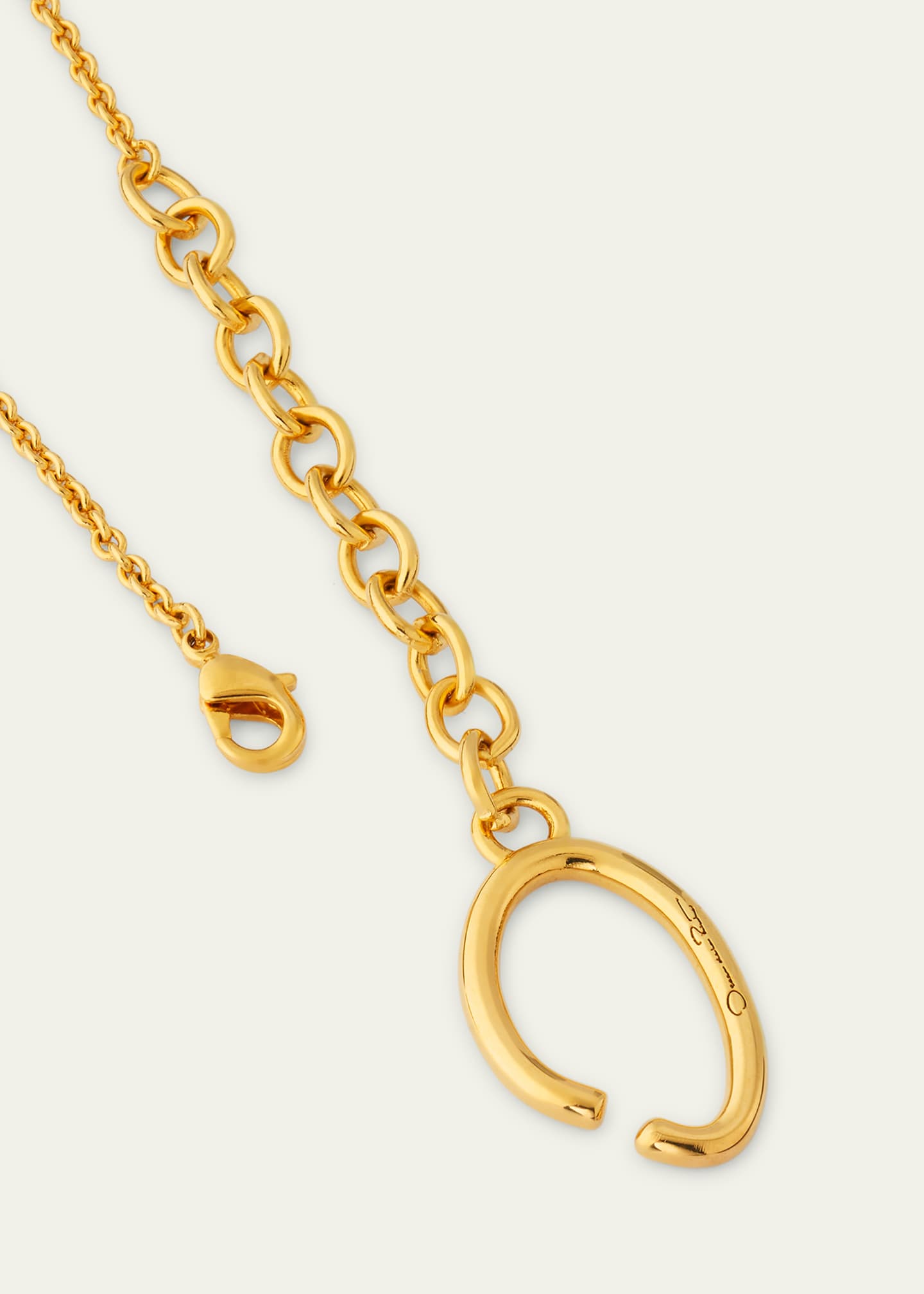 Oscar de la Renta Orchid Enamel Pendant Necklace Image 4 of 4