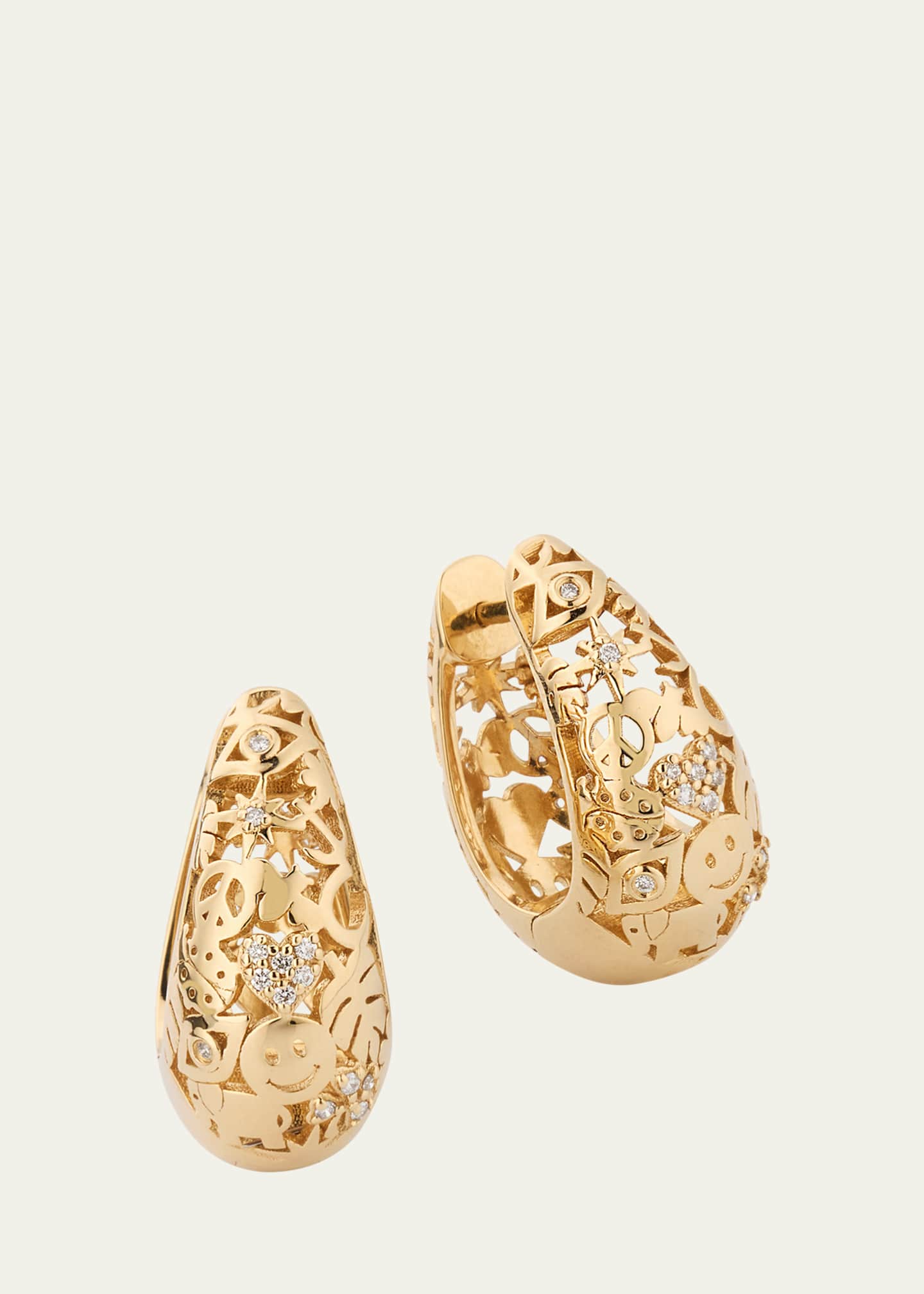 Sydney Evan Icon Wallpaper Domed Huggie Earrings Image 1 of 3