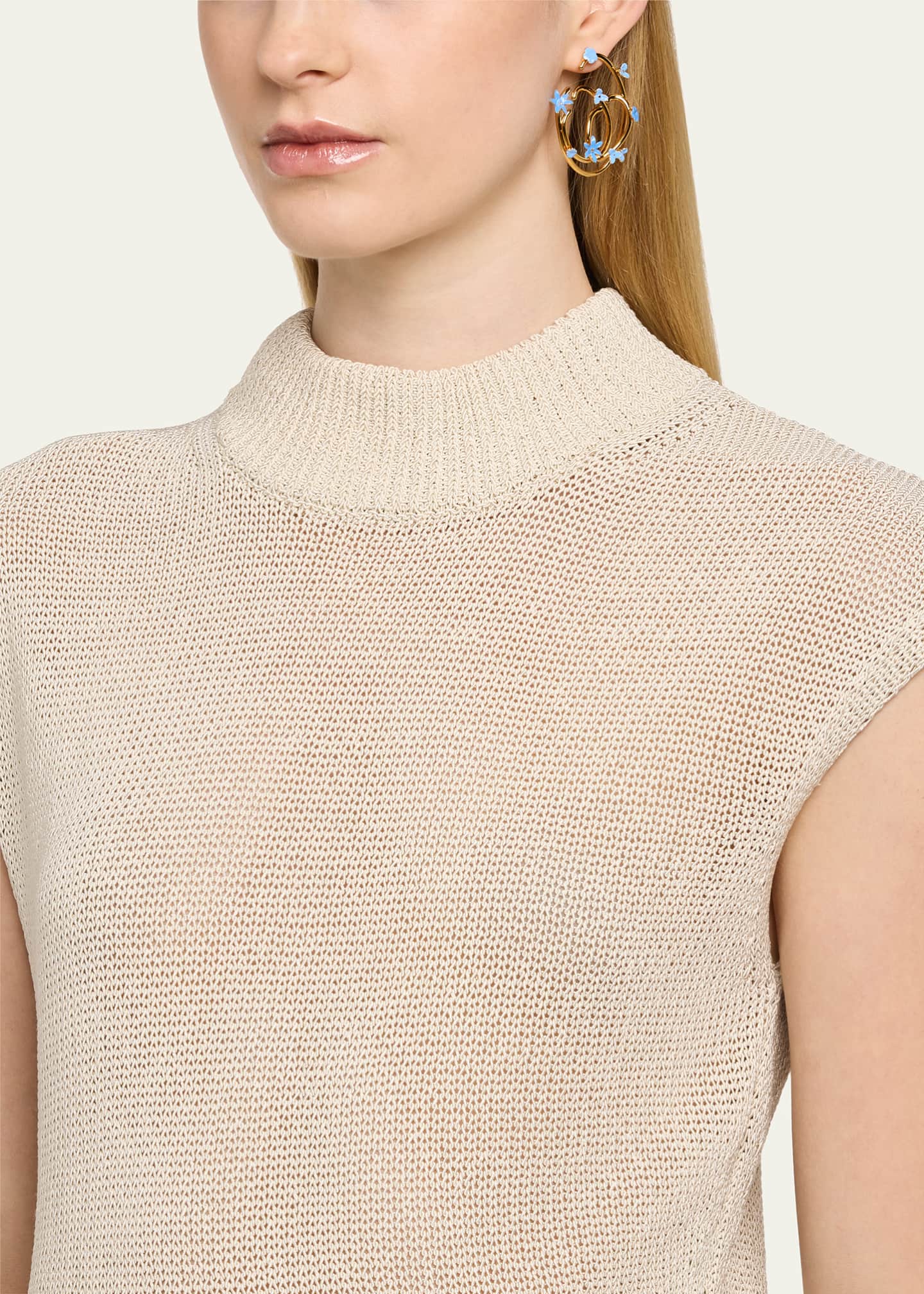 Oscar de la Renta Tangled O Floral Earrings Image 2 of 4