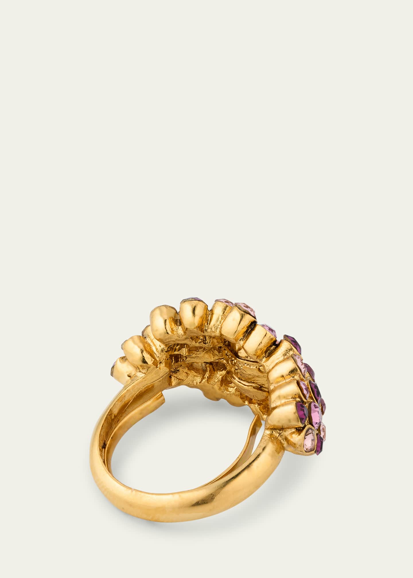 Oscar de la Renta Mixed Crystal Cluster Ring Image 4 of 4