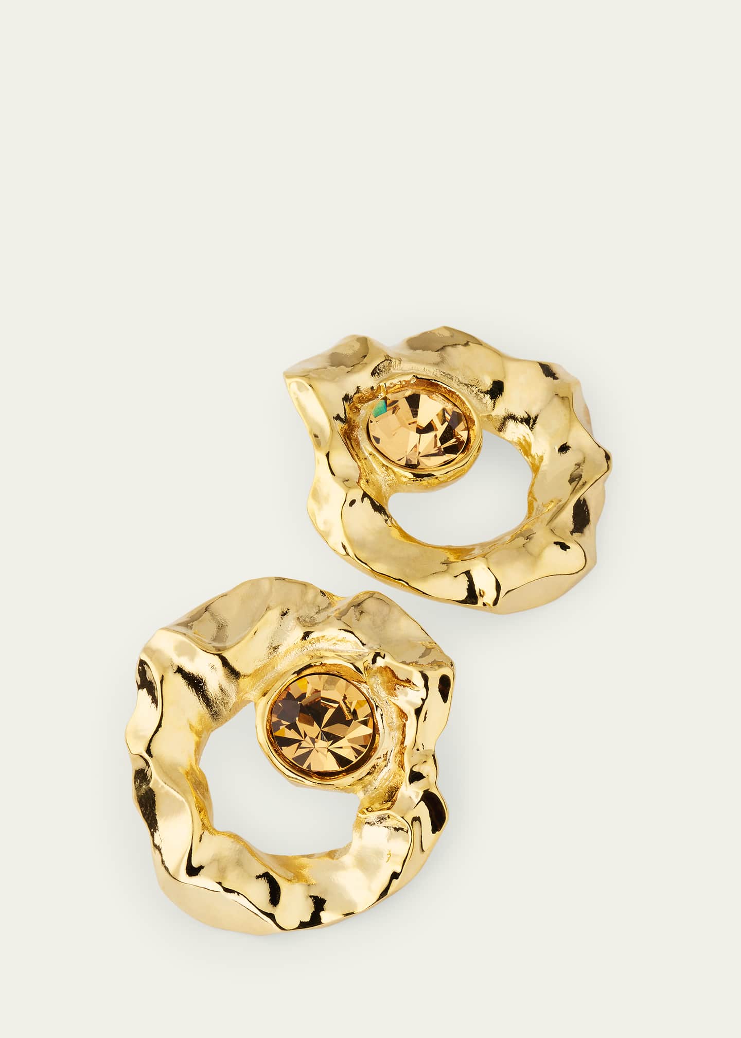 Round Textured Stud Earrings