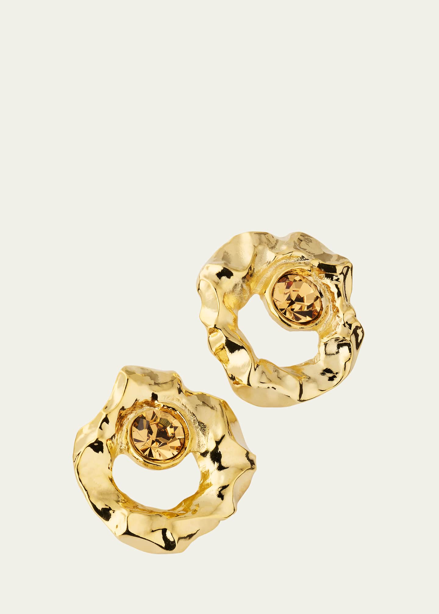 Round Textured Stud Earrings