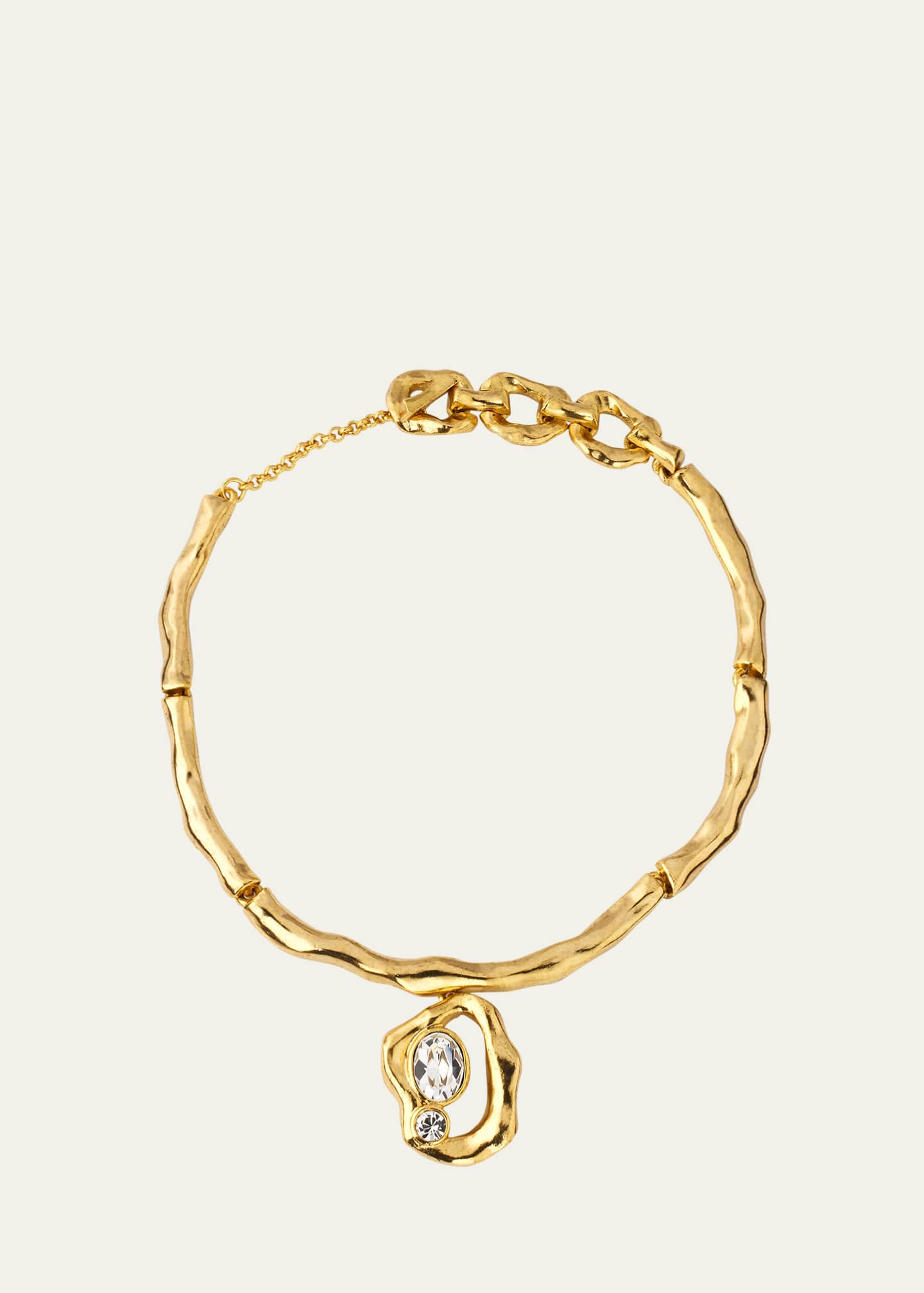 Oscar de la Renta Articulated Choker Necklace with Pendant Image 1 of 3