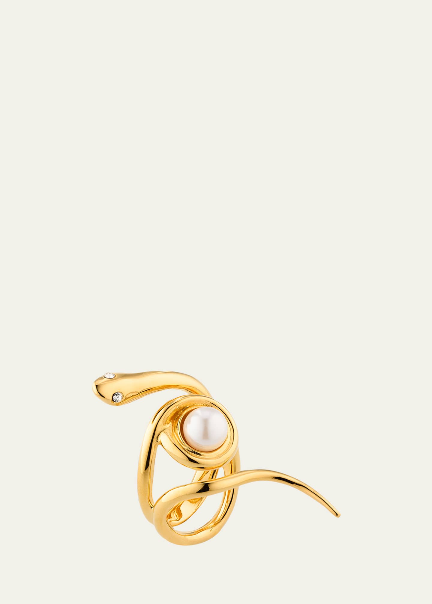 Oscar de la Renta Snake Statement Ring Image 3 of 4