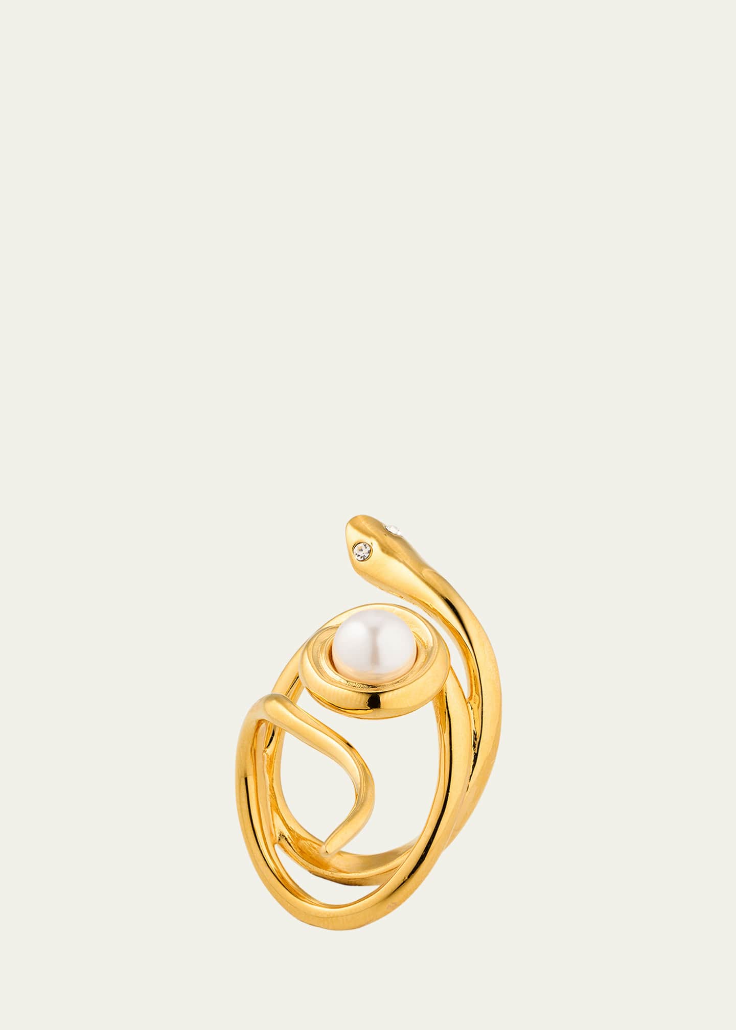 Oscar de la Renta Snake Statement Ring Image 4 of 4