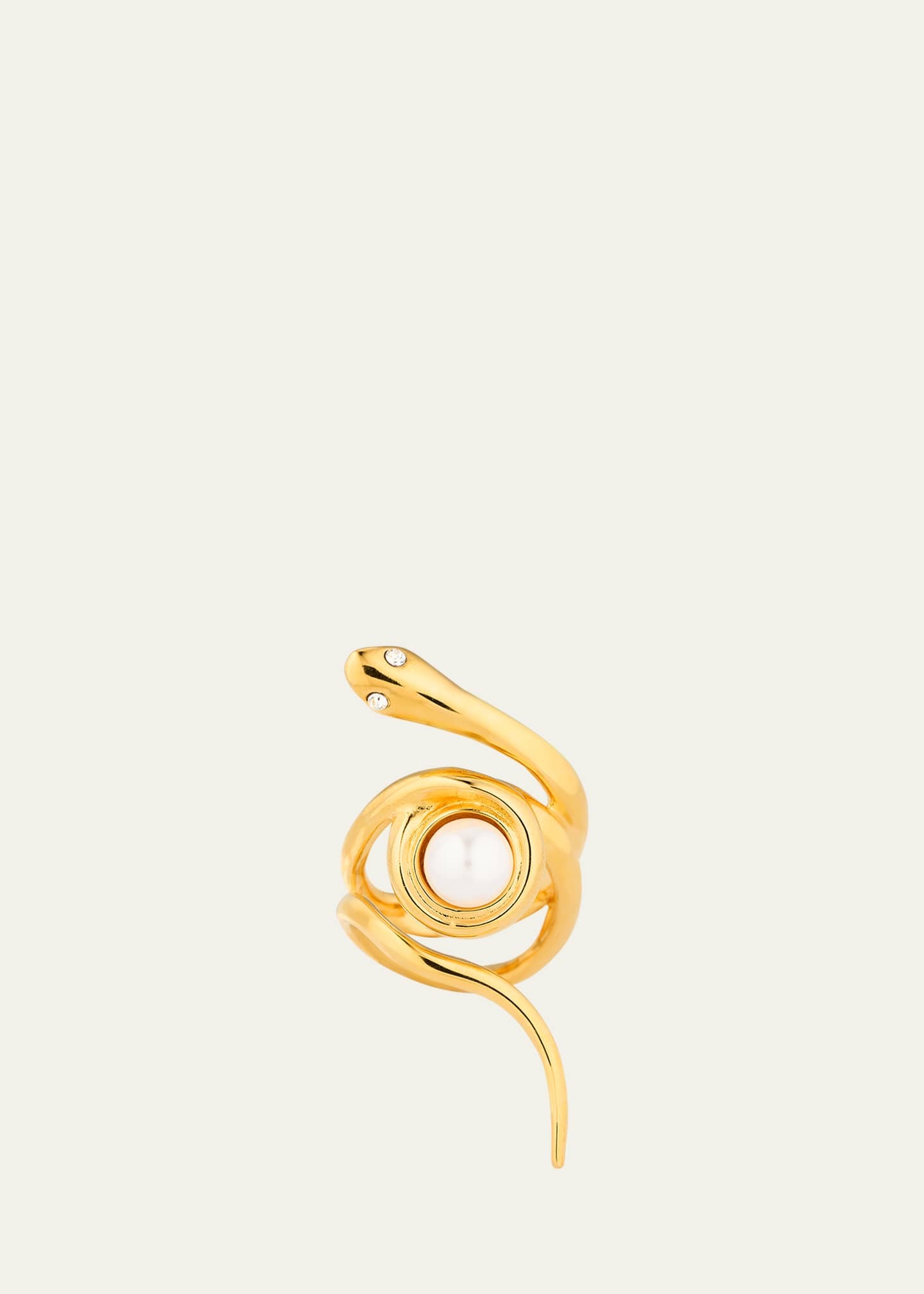 Oscar de la Renta Snake Statement Ring Image 1 of 4