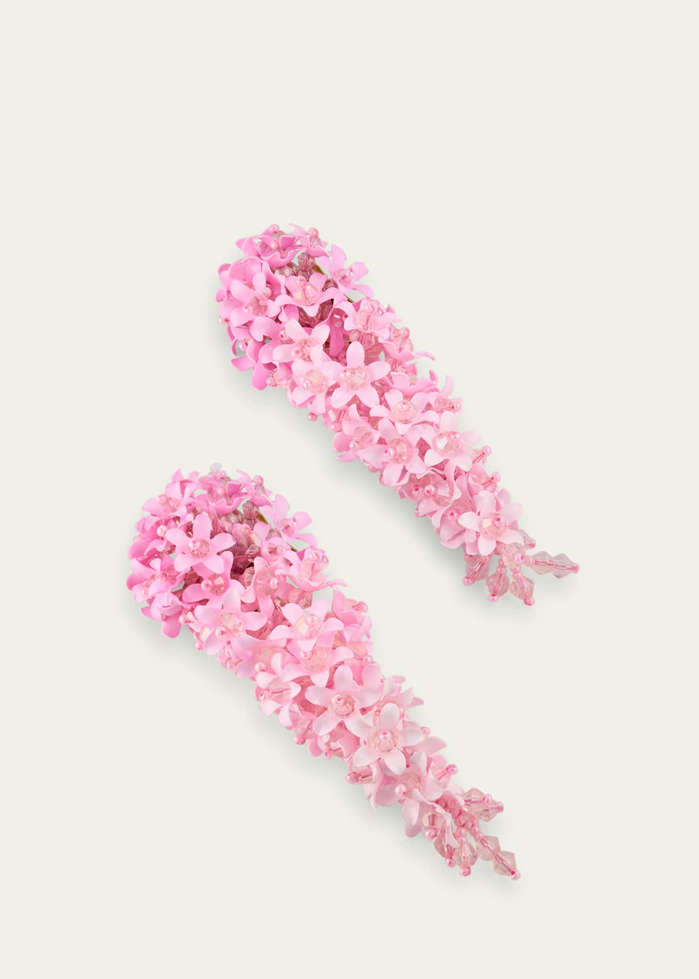 Oscar de la Renta Crawling Flower Cascade Earrings Image 2 of 3