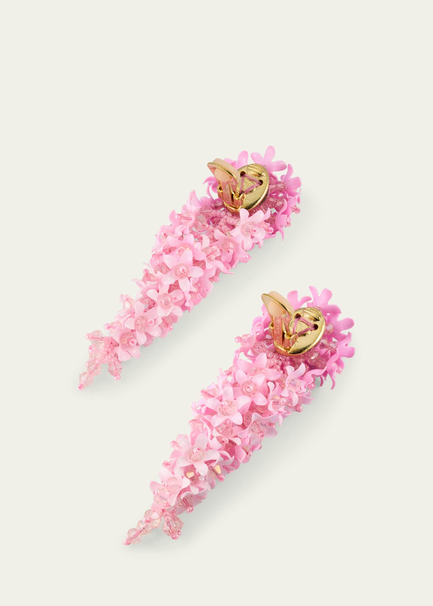 Oscar de la Renta Crawling Flower Cascade Earrings Image 3 of 3