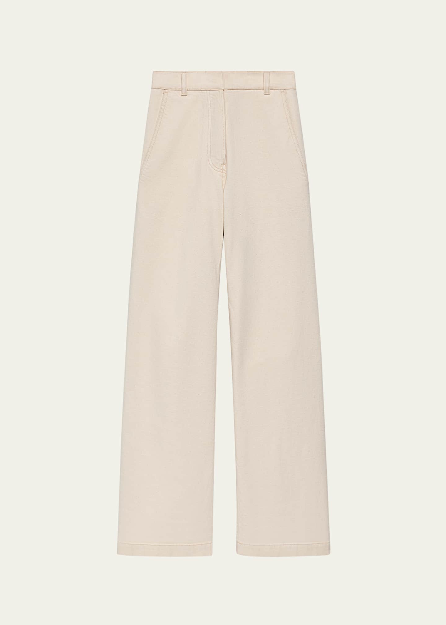 Another Tomorrow Carpenter Denim Wide Leg Pants Image 1 of 5