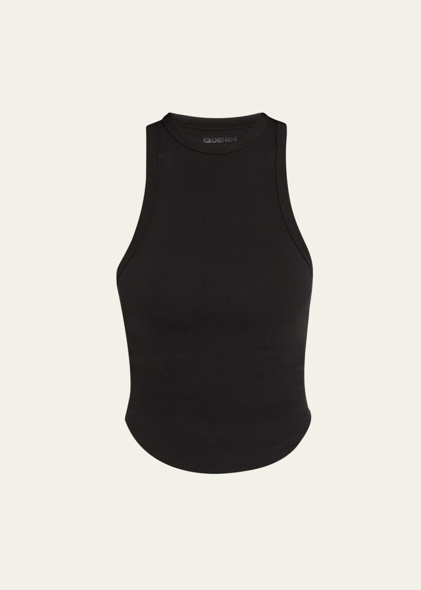 EB DENIM Curve Rib-Knit Tank Top Image 1 of 5
