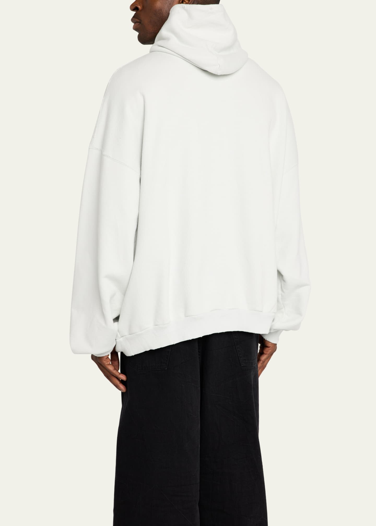 Balenciaga Men's Oversized Planet Earth Graphic Hoodie Image 3 of 5