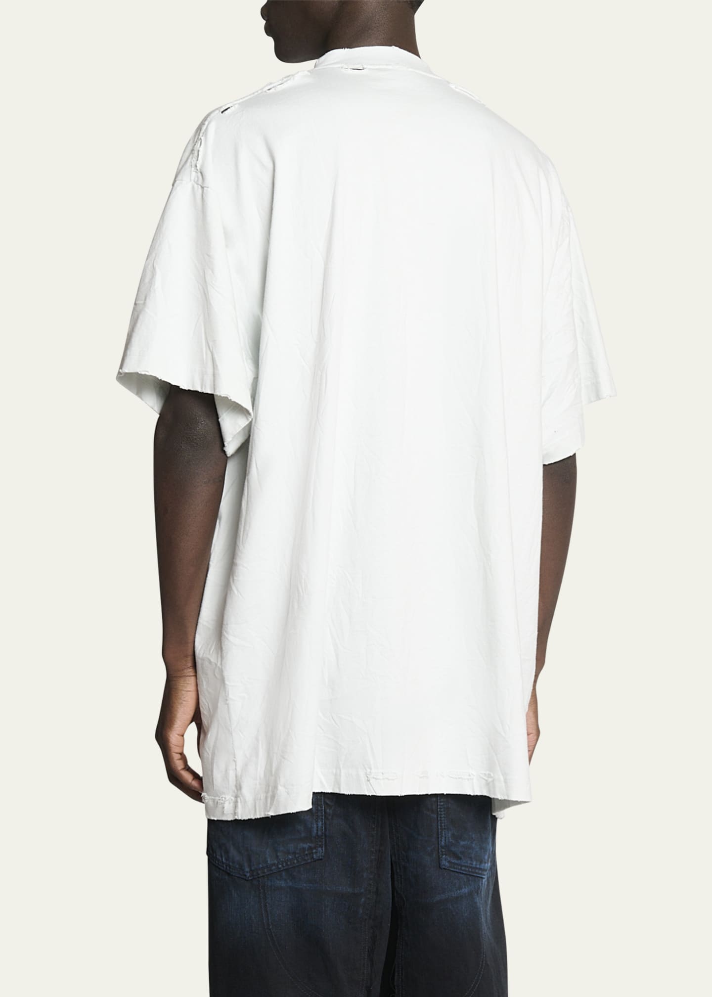 Balenciaga Men's Planet Earth Oversized T-Shirt Image 3 of 5
