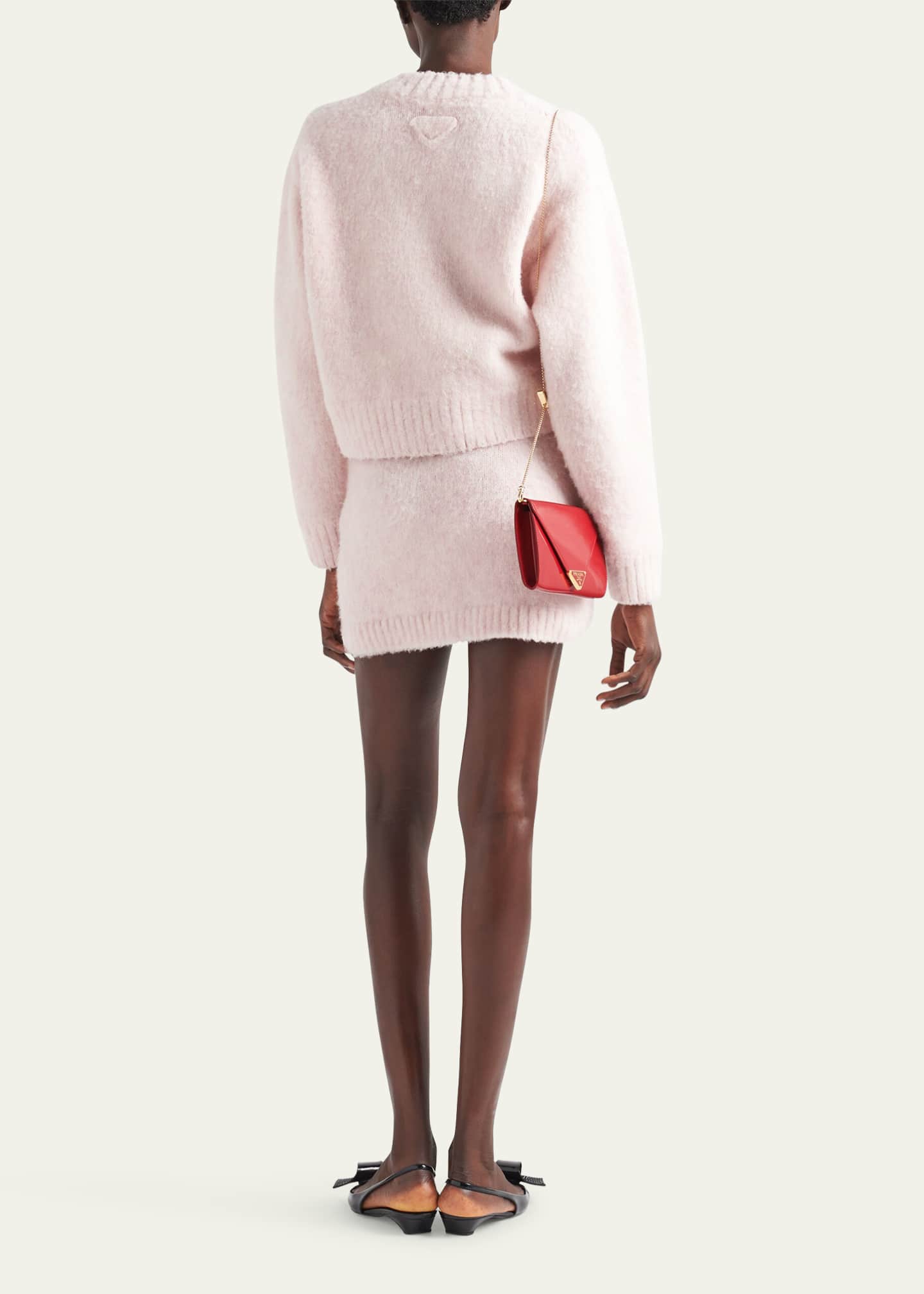 【関税&送料込】Prada Pink Cashmere Mini Skirt Pink Cashmere Miniskirt | PRADA