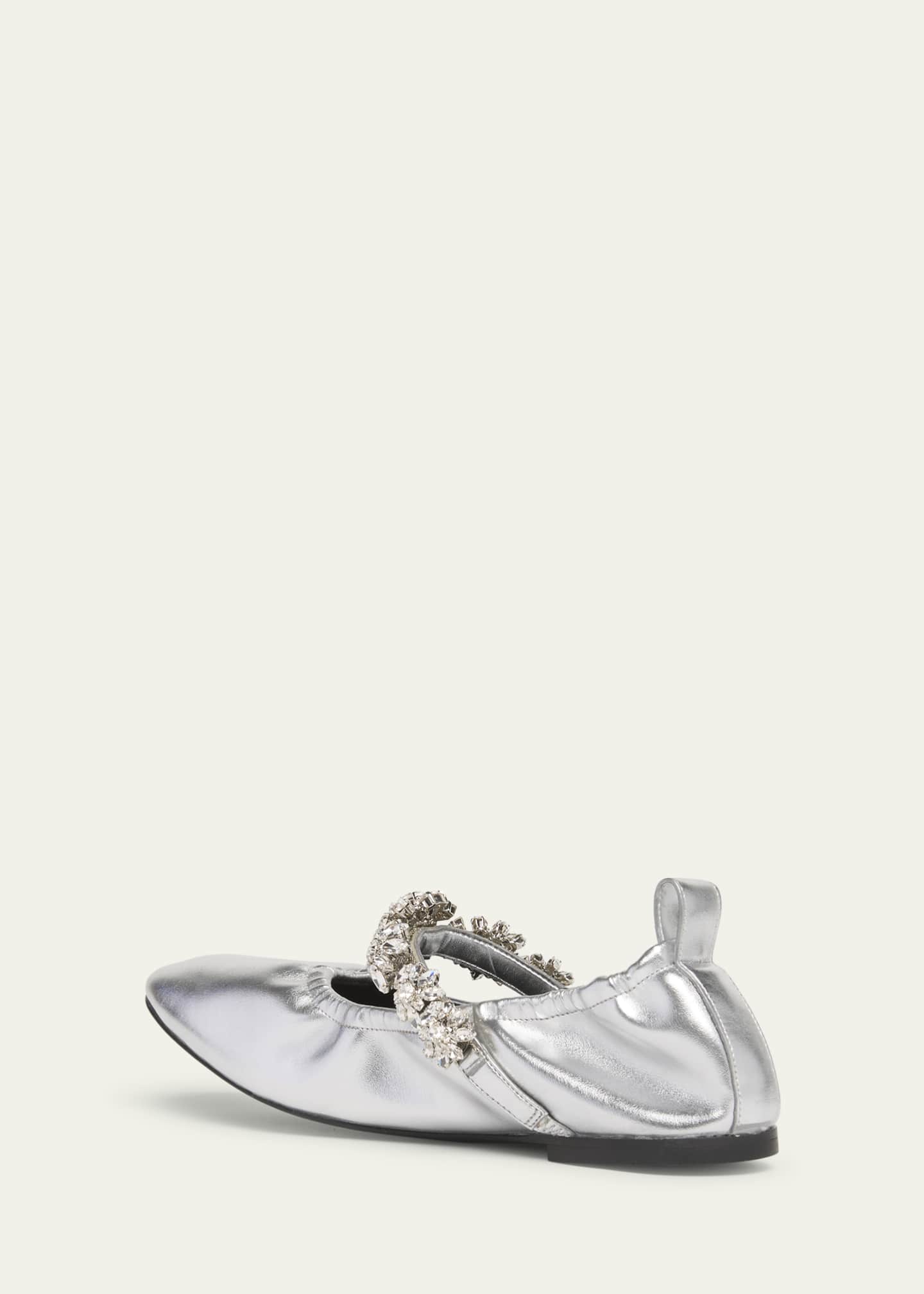 Stella McCartney Elsa Metallic Vegan Mary Jane Ballet Flats Image 4 of 5