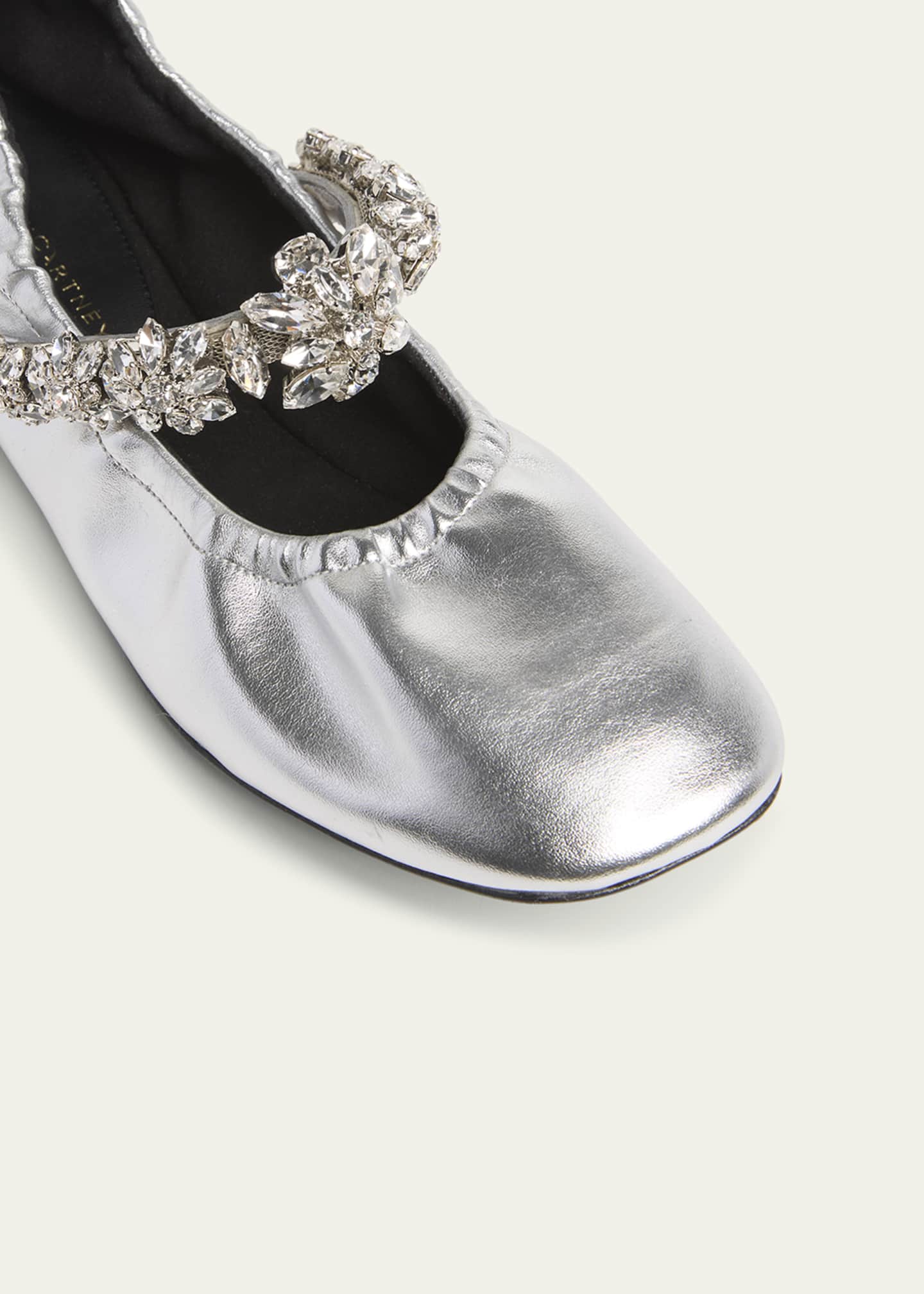 Stella McCartney Elsa Metallic Vegan Mary Jane Ballet Flats Image 5 of 5