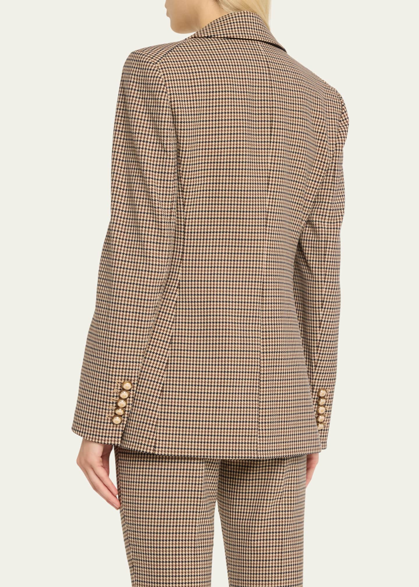 Veronica Beard Livvy Single-Button Houndstooth Dickey Jacket Image 3 of 5