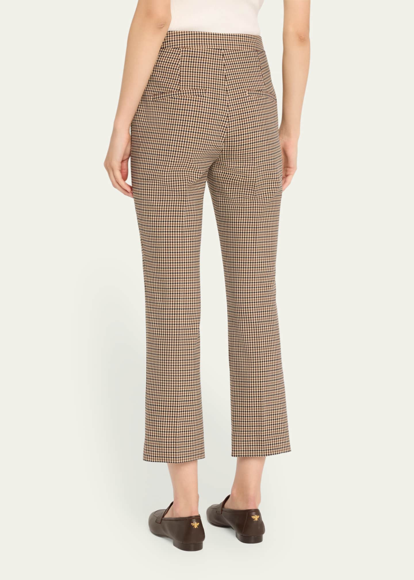 Veronica Beard Arte Cropped Houndstooth Pants Image 3 of 5