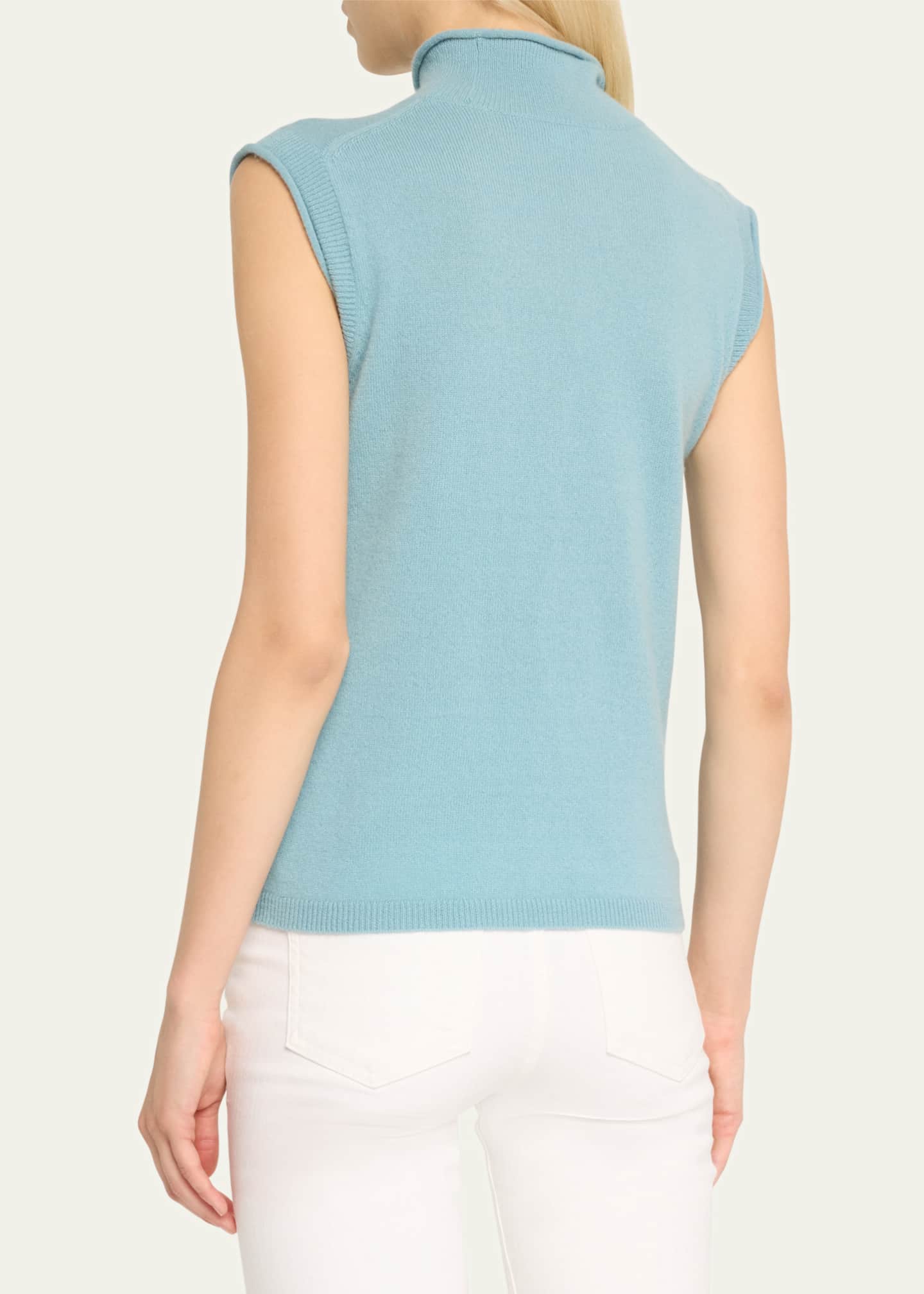 Veronica Beard Mahalia Sleeveless Cashmere Pullover Image 3 of 5