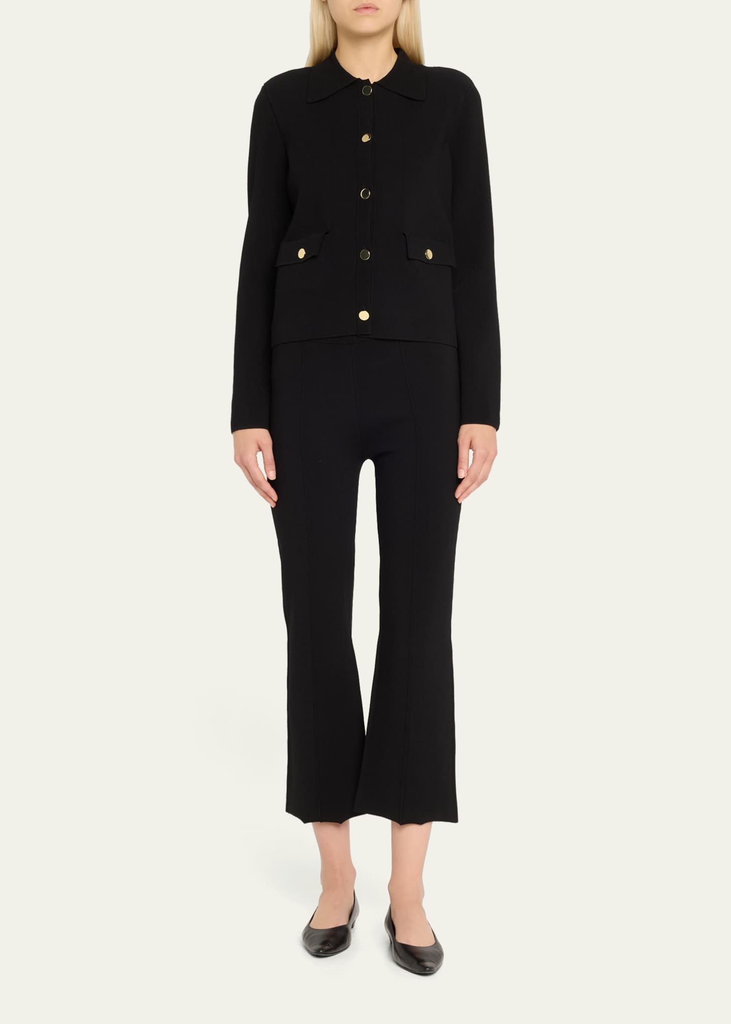 Veronica Beard Bray Knit Cropped Pants Image 2 of 5