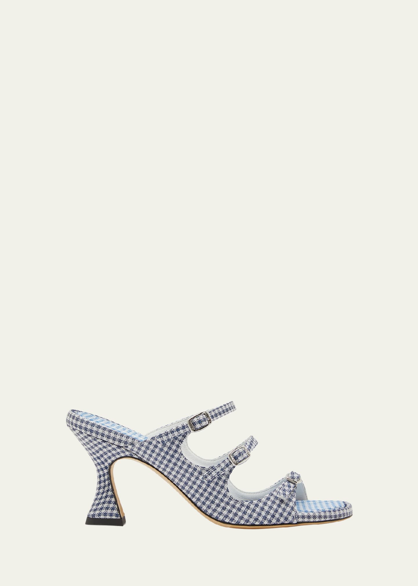 Kitty Gingham Mary Jane Trio Sandals