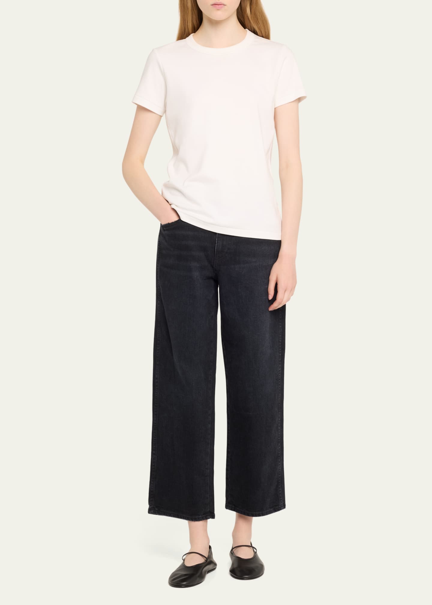 AMO Denim Billie Wide Straight Cropped Jeans Image 2 of 5