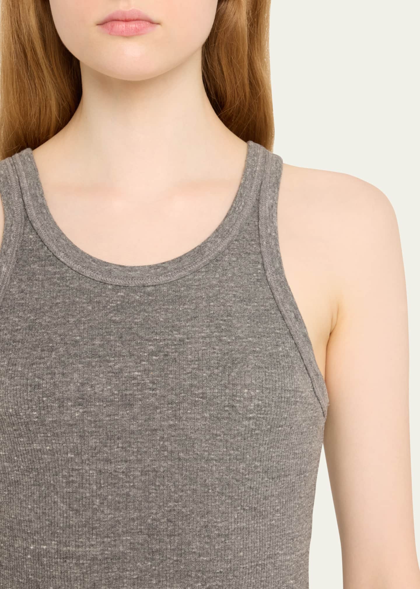 AMO Denim Long Ribbed Tank Top Image 5 of 5