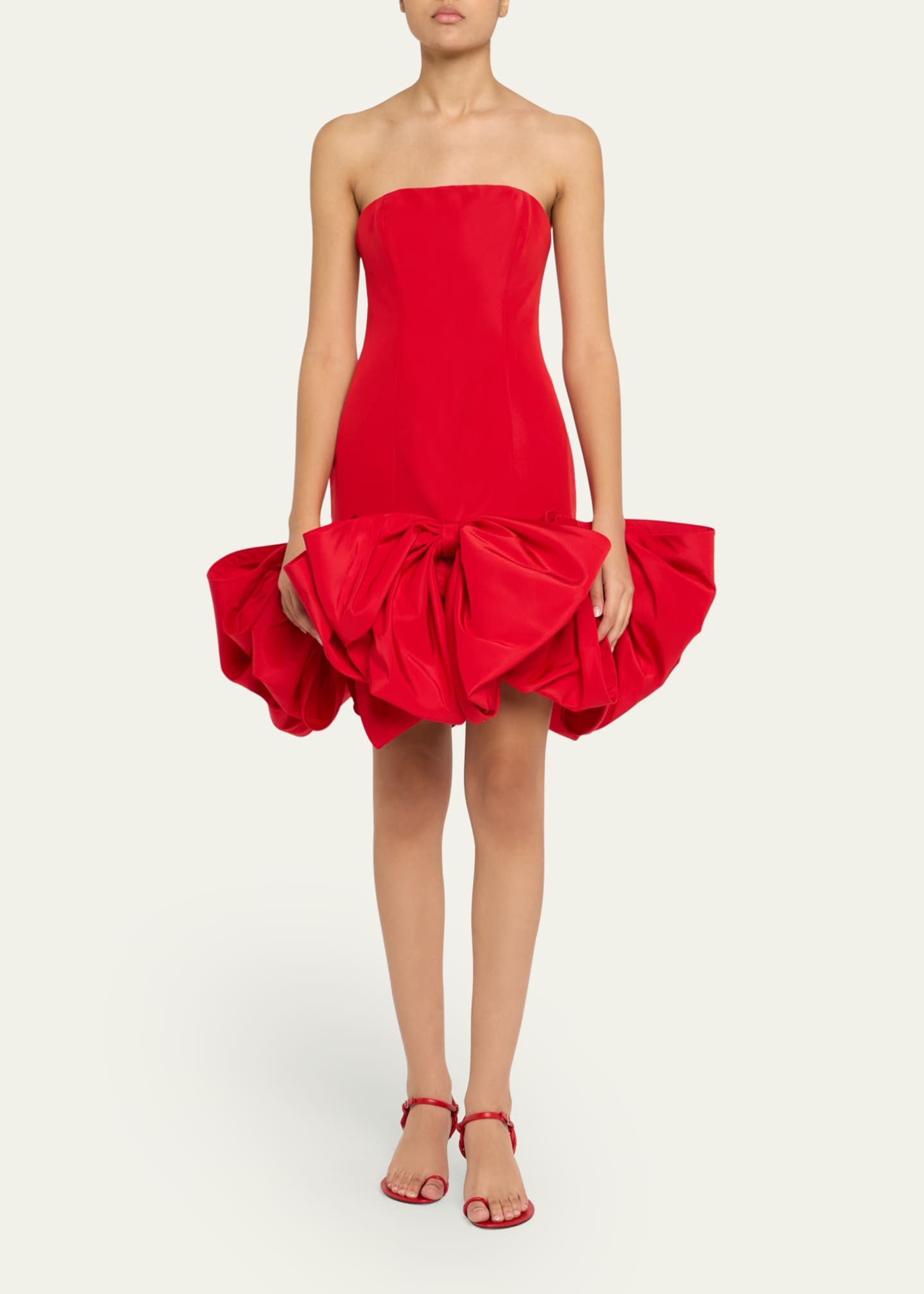 Carolina Herrera Strapless Oversized Bow Mini Dress Image 2 of 5