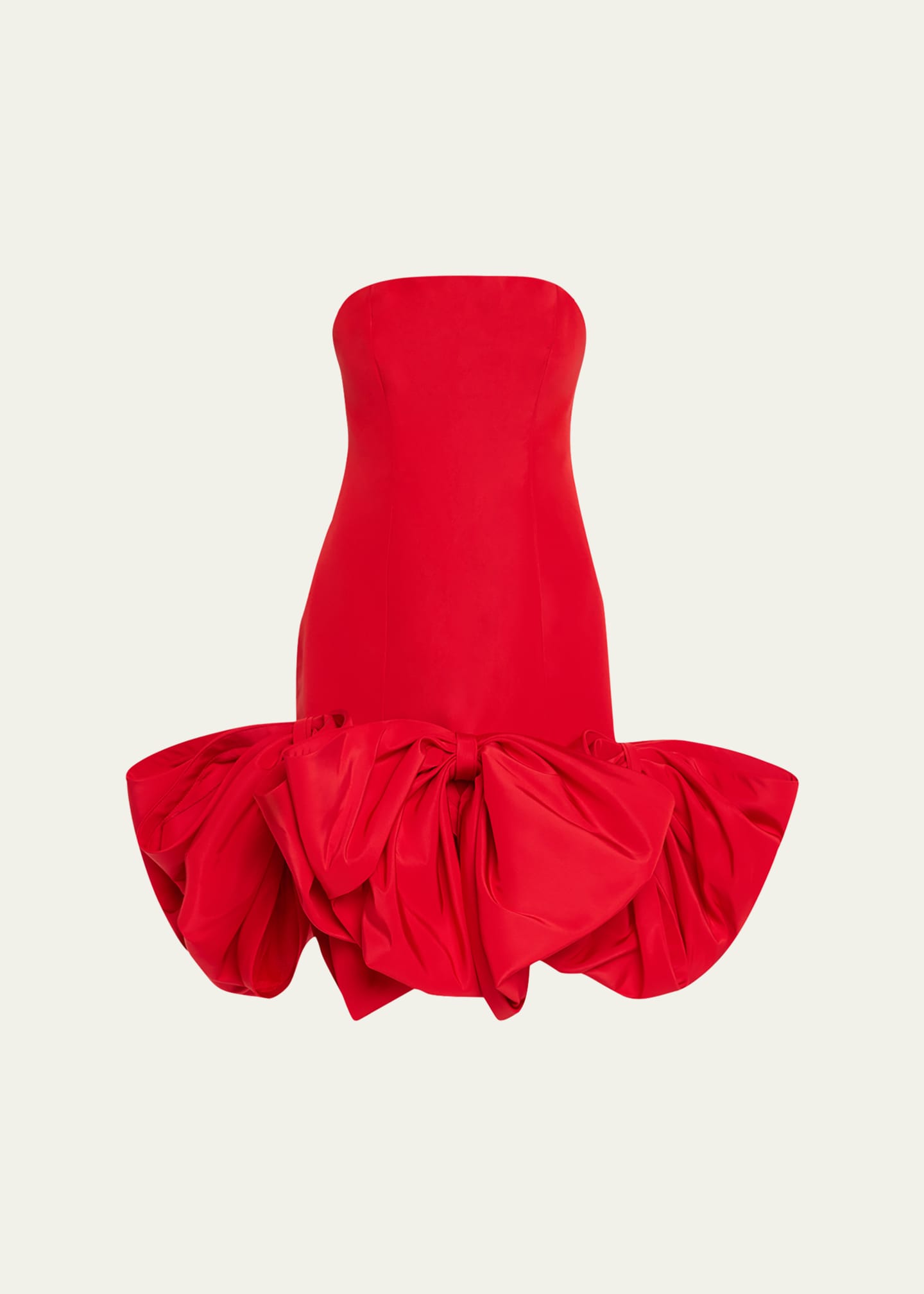 Carolina Herrera Strapless Oversized Bow Mini Dress Image 1 of 5