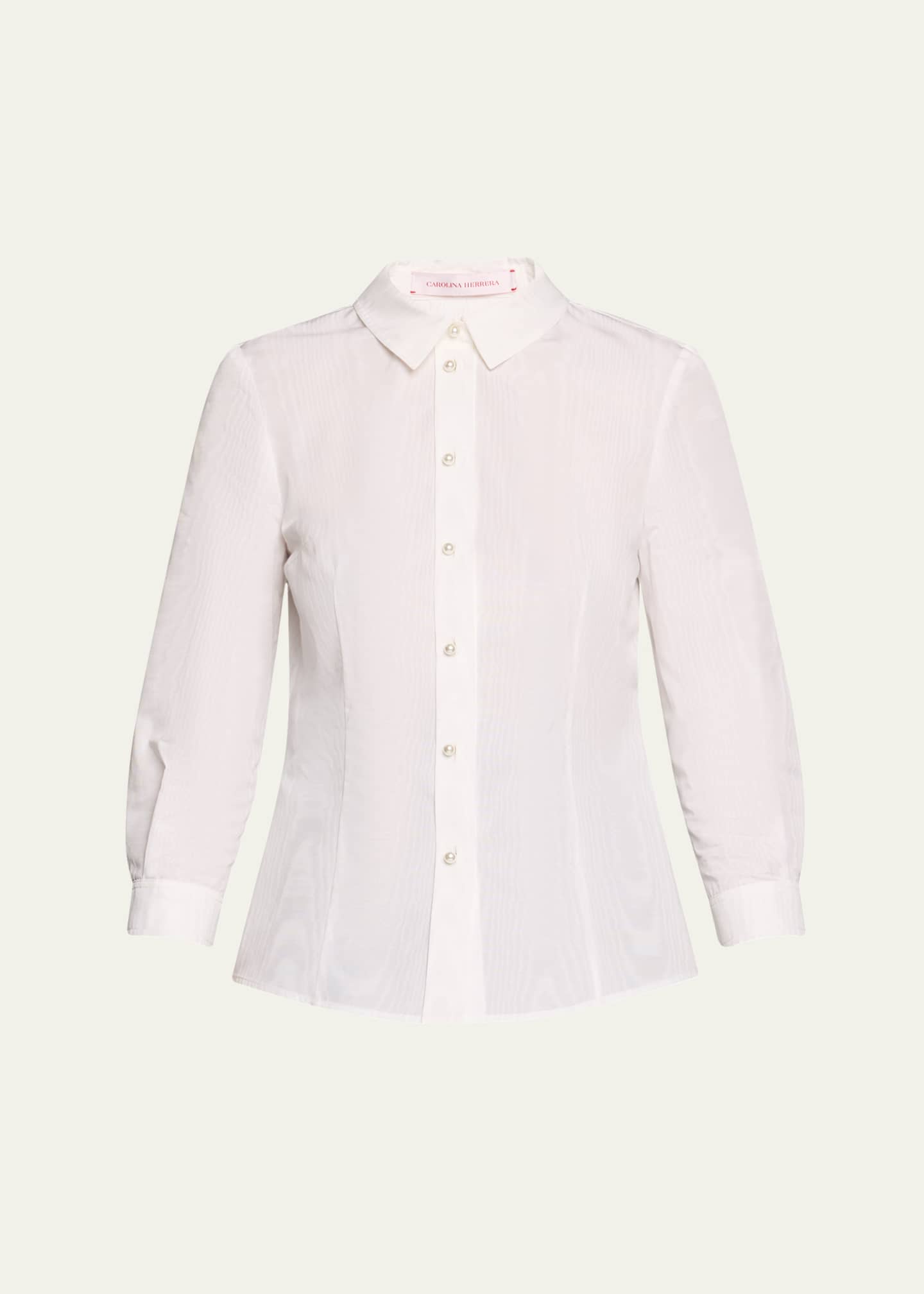 Carolina Herrera Icon Blouse With Pearly Buttons Image 1 of 5