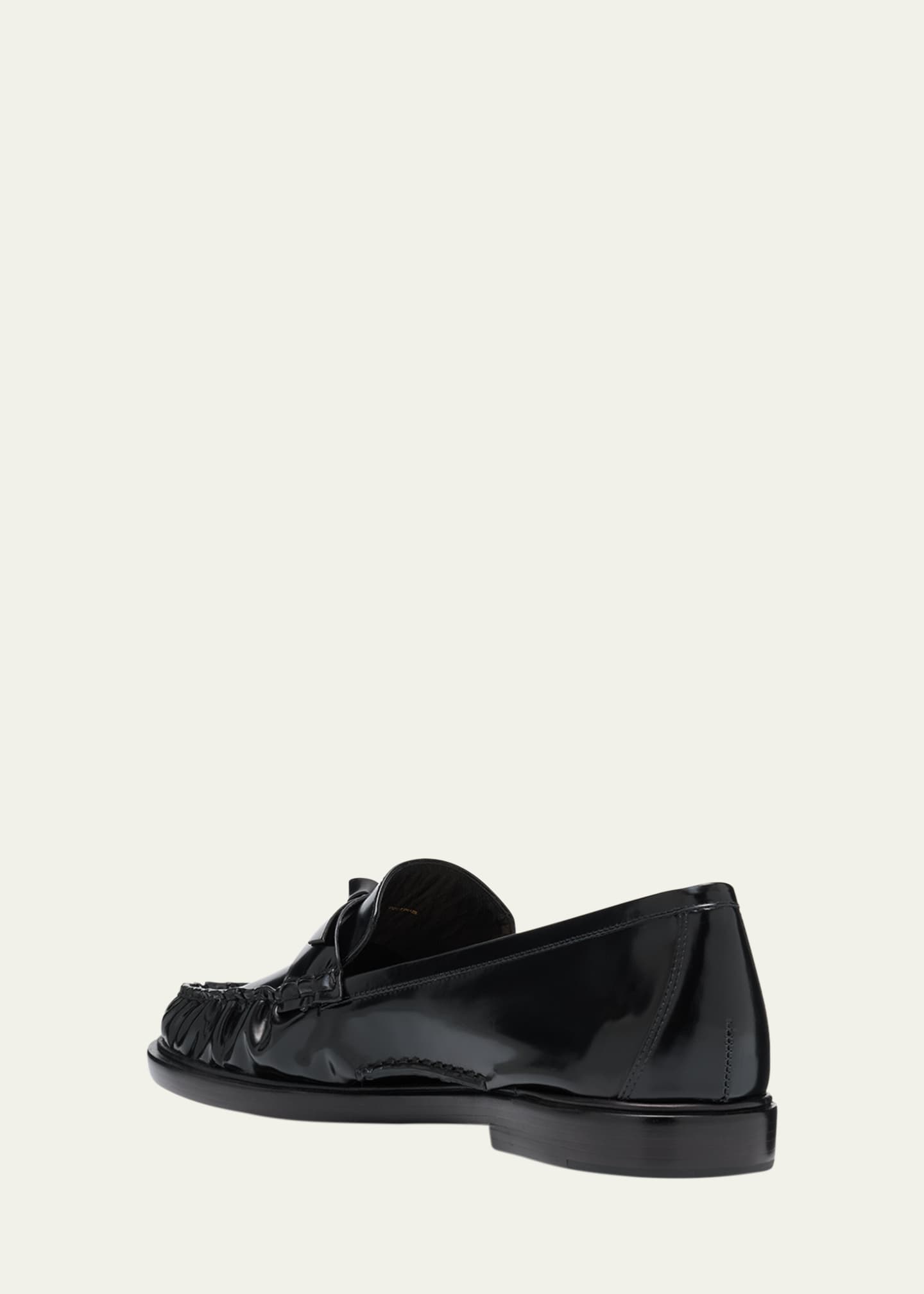 Alexandre Birman Clarita Leather Bow Loafers Image 4 of 6