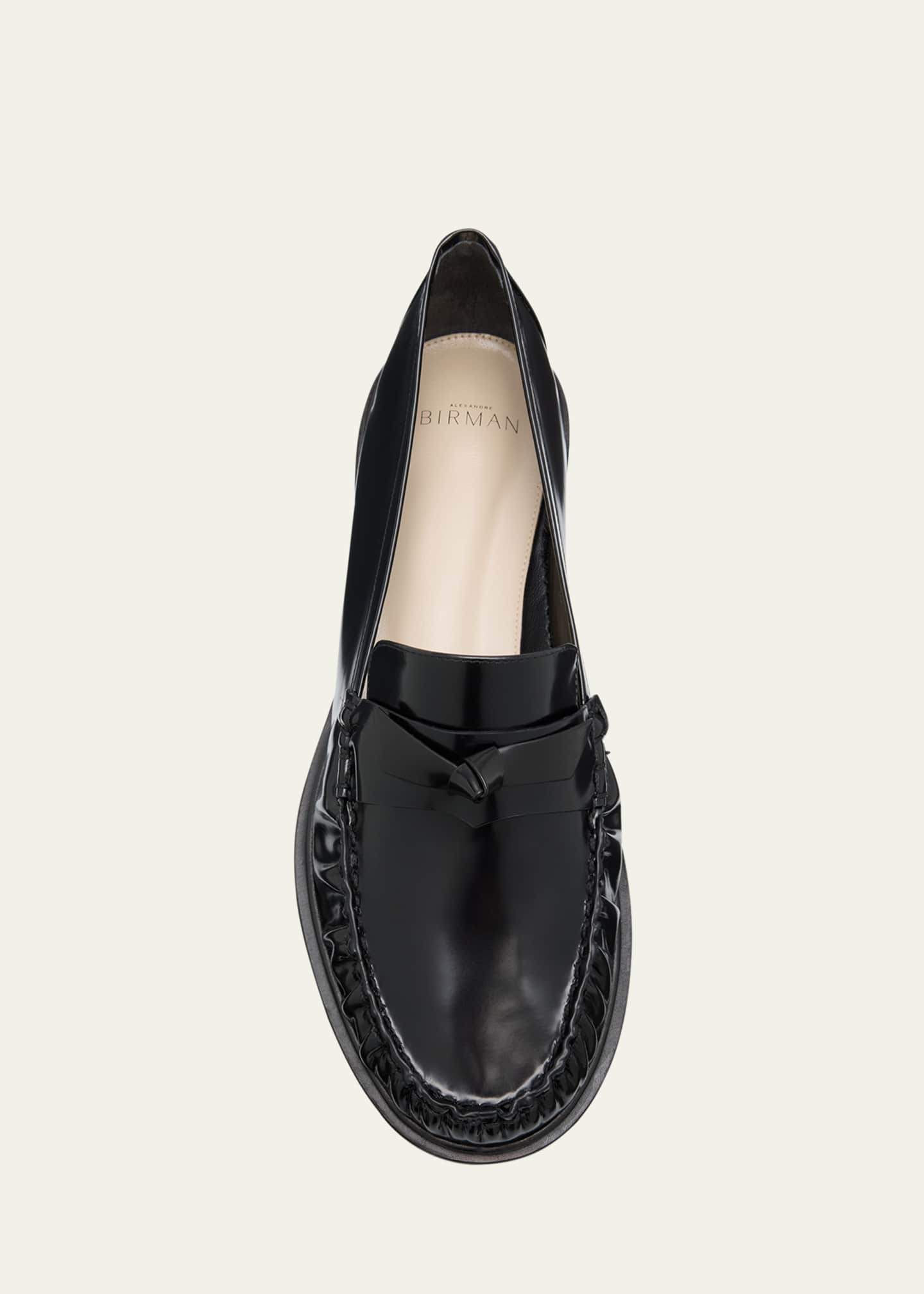 Alexandre Birman Clarita Leather Bow Loafers Image 6 of 6