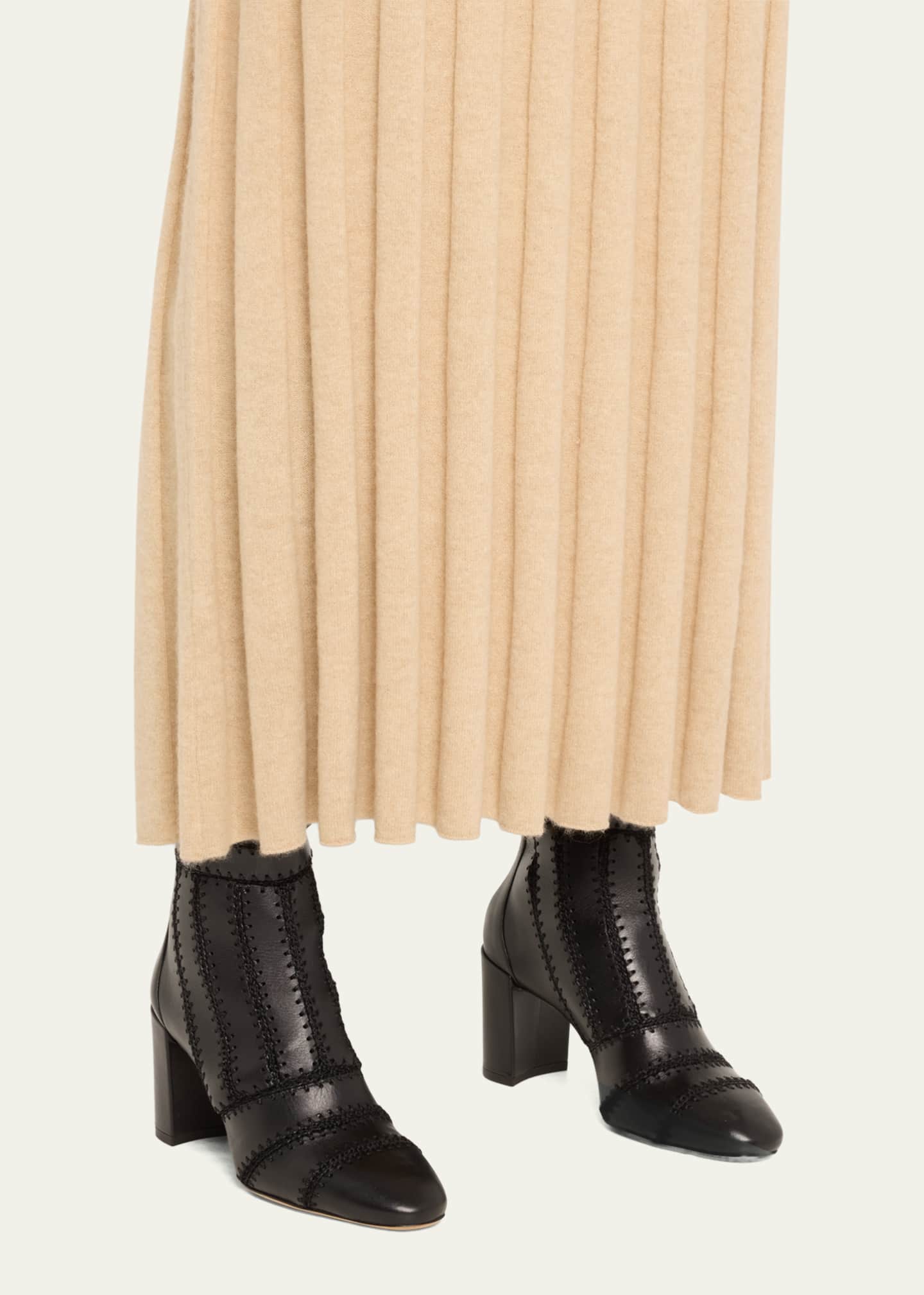 Alexandre Birman Regina Patchwork Knee-High Combat Boots Image 2 of 3