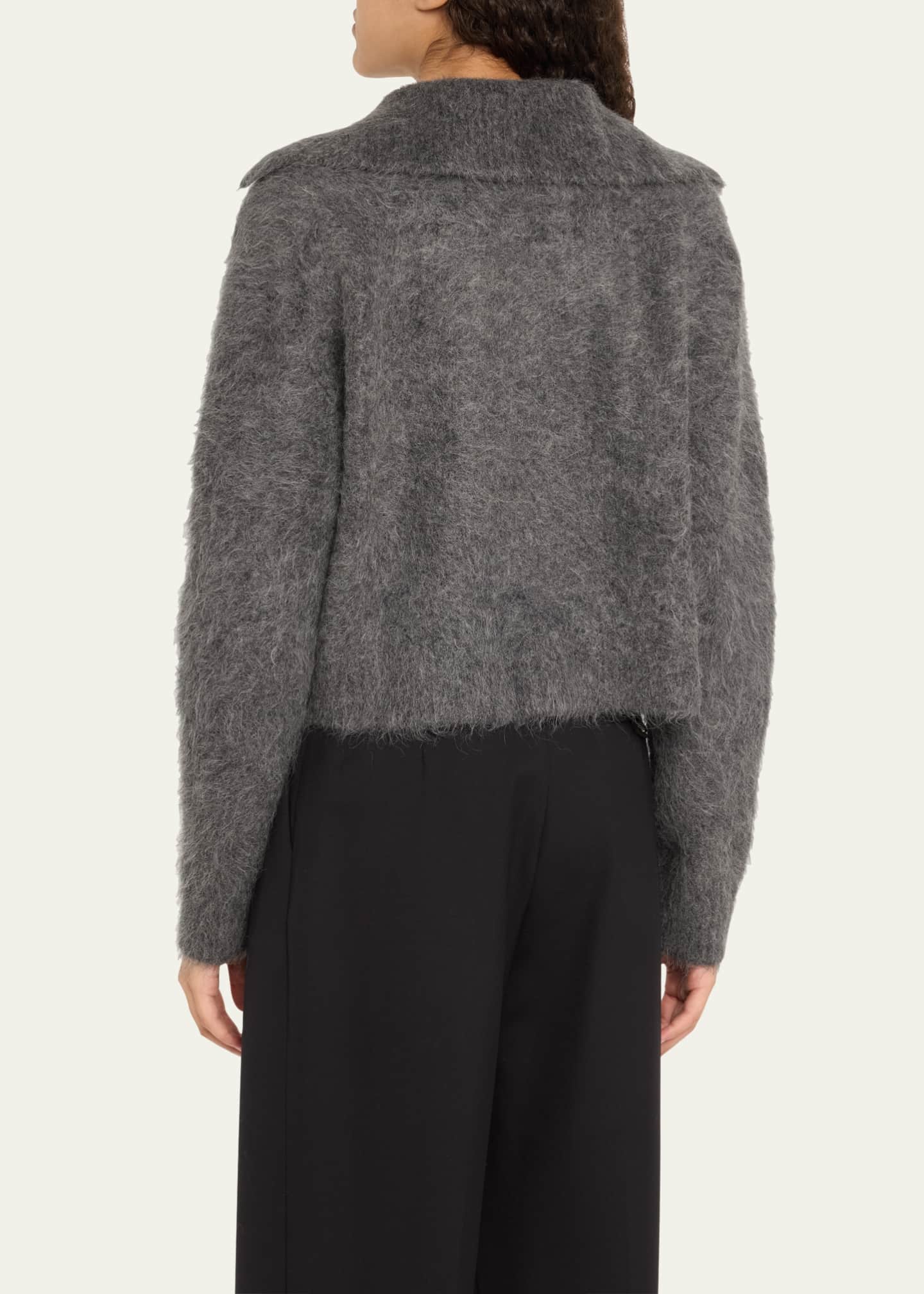 Loulou Studio Ambrose Brushed Alpaca Sweater Image 3 of 5