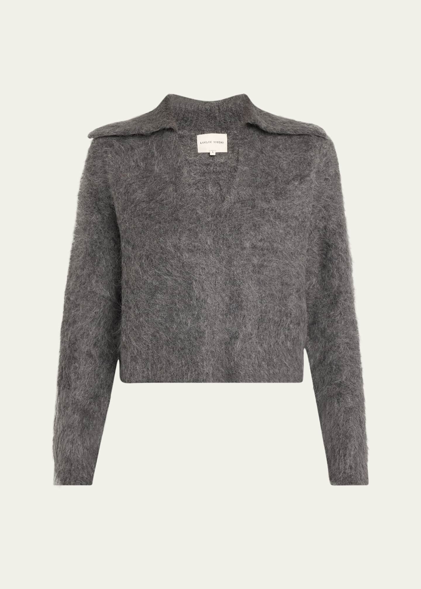Loulou Studio Ambrose Brushed Alpaca Sweater Image 1 of 5