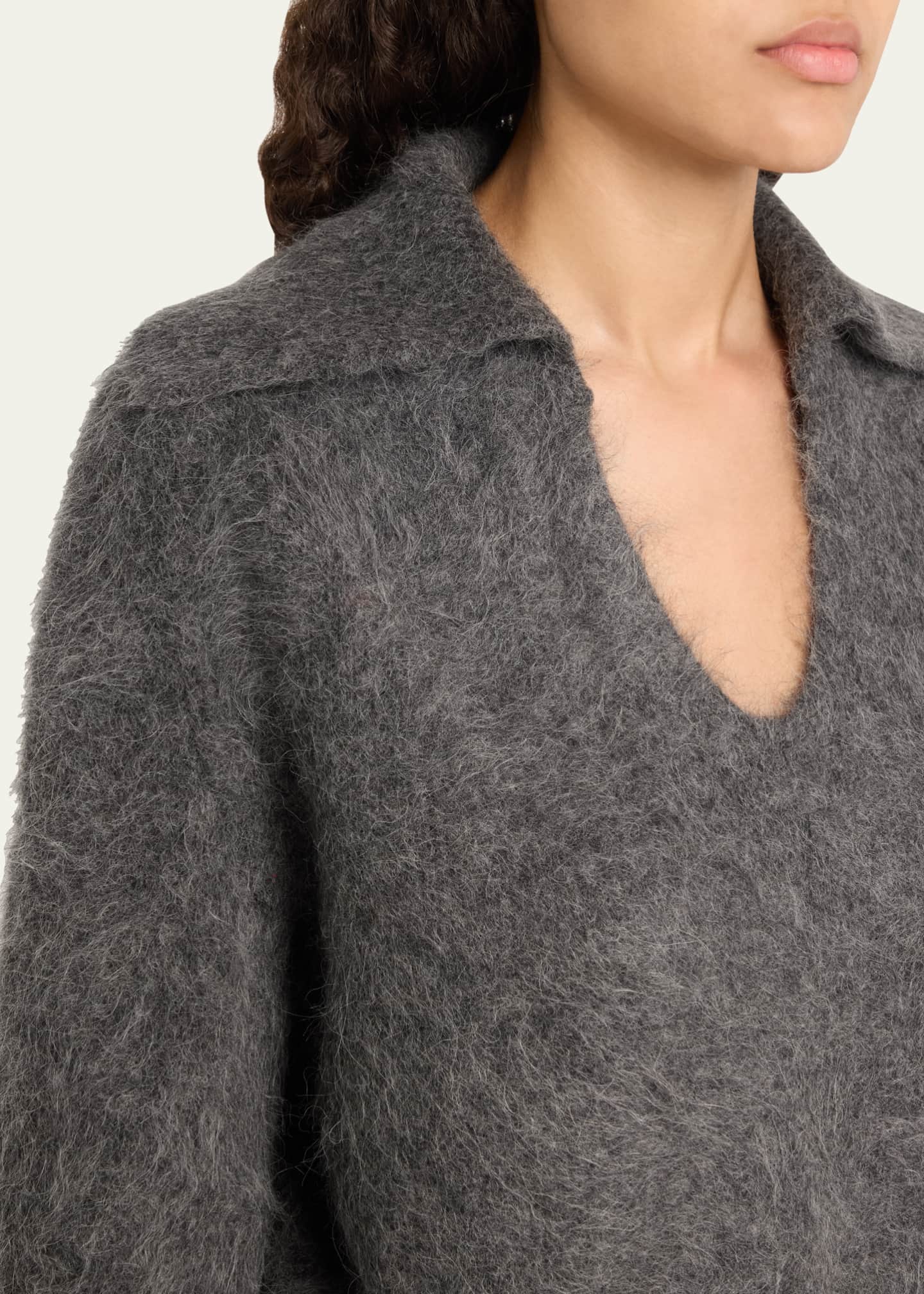 Loulou Studio Ambrose Brushed Alpaca Sweater Image 5 of 5