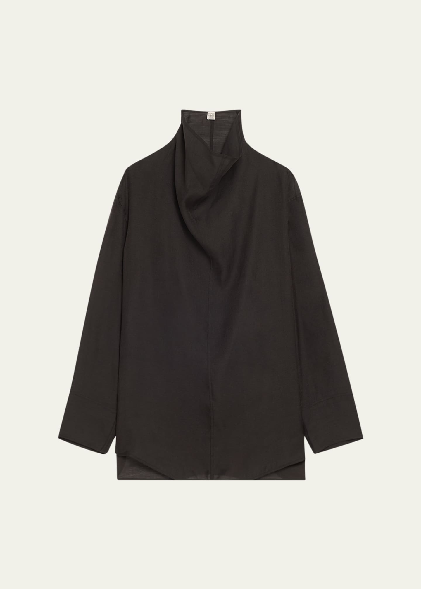 Toteme Funnel Neck Organza Blouse Image 1 of 5
