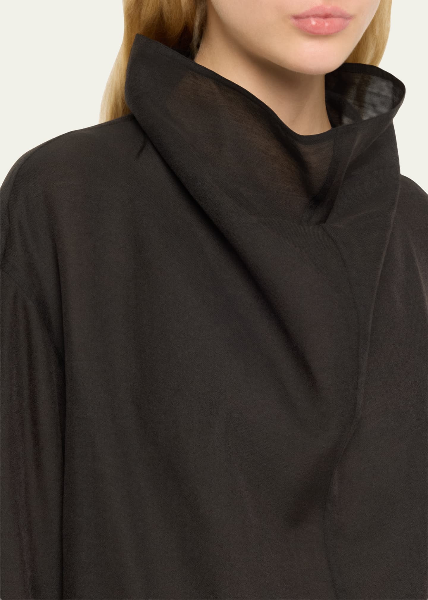 Toteme Funnel Neck Organza Blouse Image 5 of 5
