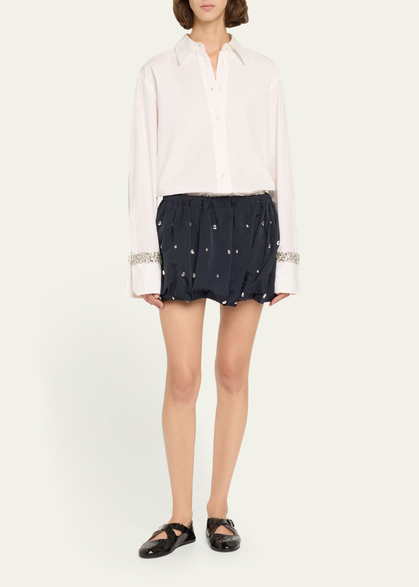 A.L.C. Holly Embellished Bubble Mini Skirt Image 2 of 5