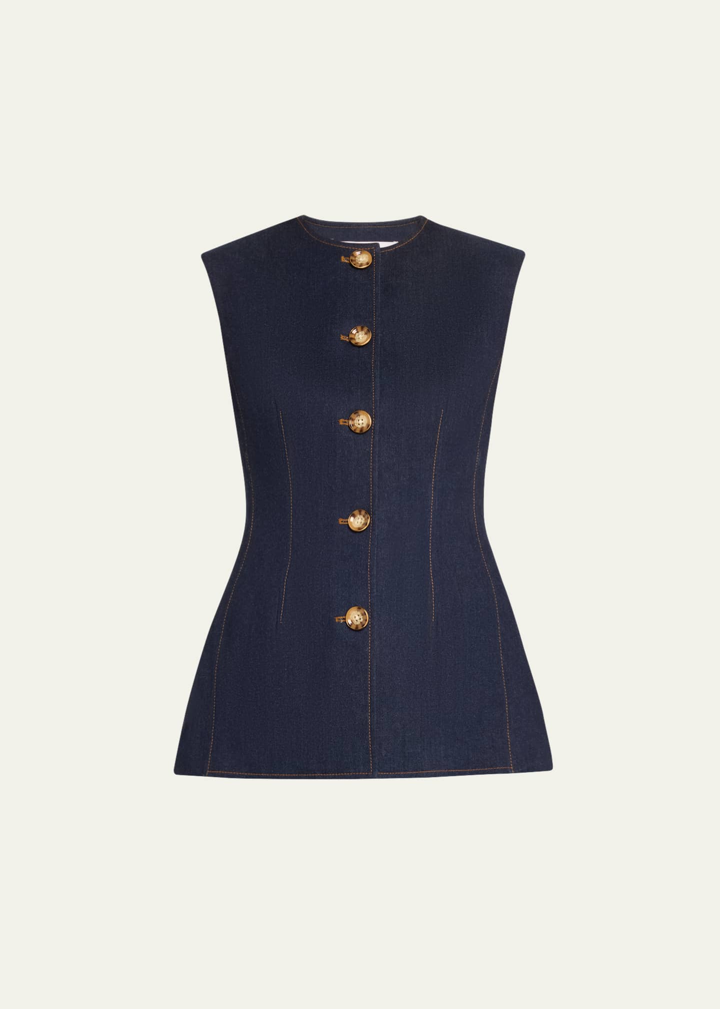 Veronica Beard Jessup Denim Vest Image 1 of 5