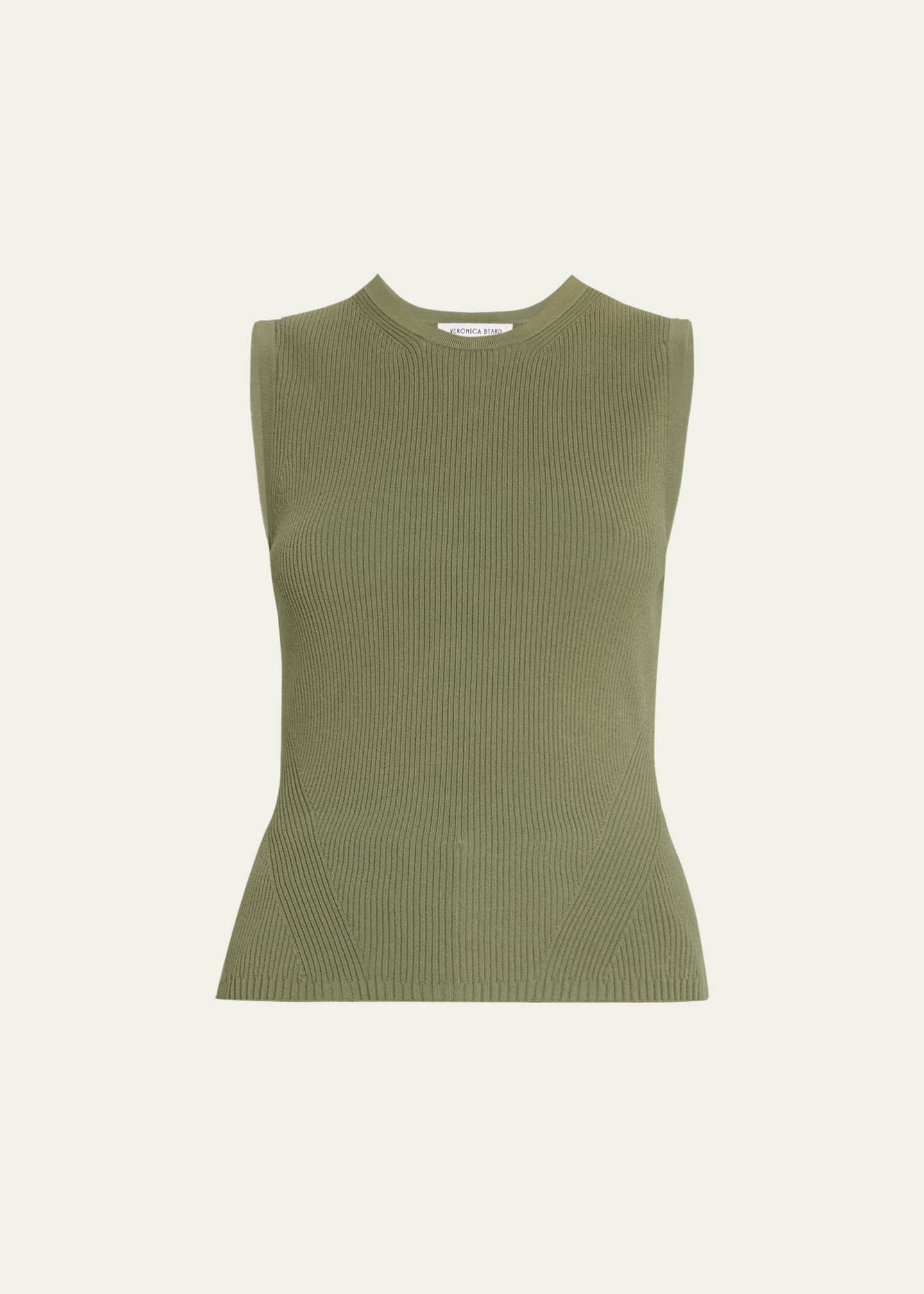 Veronica Beard Sid Sleeveless Ribbed Top Image 1 of 5