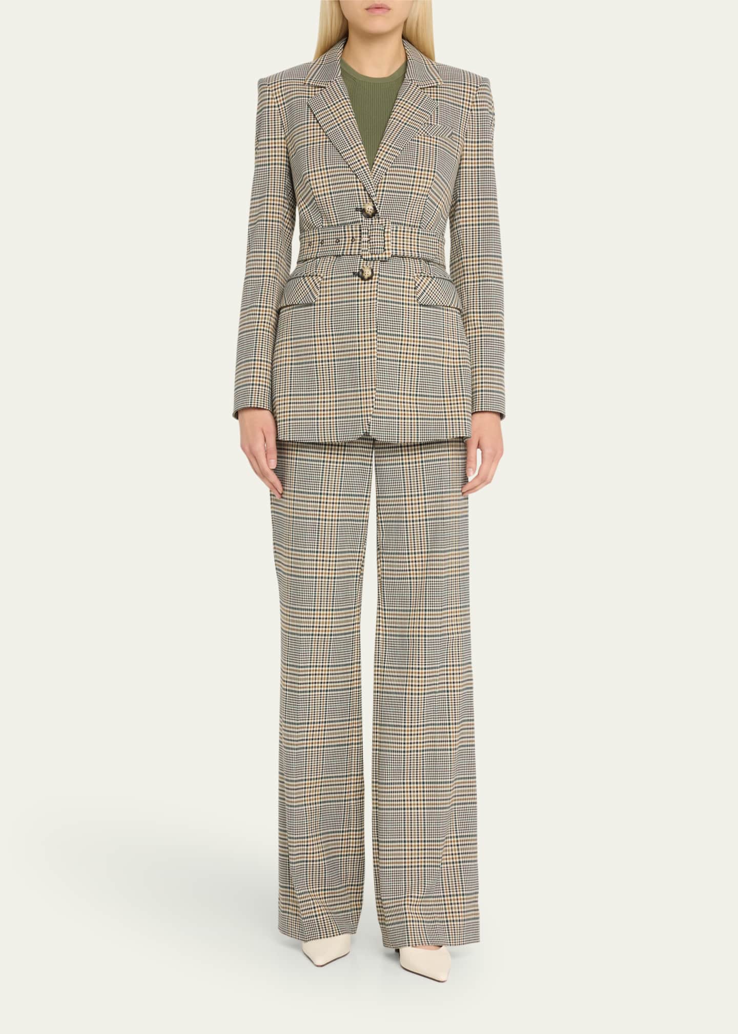 Veronica Beard Tonelli Plaid Pants Image 2 of 5