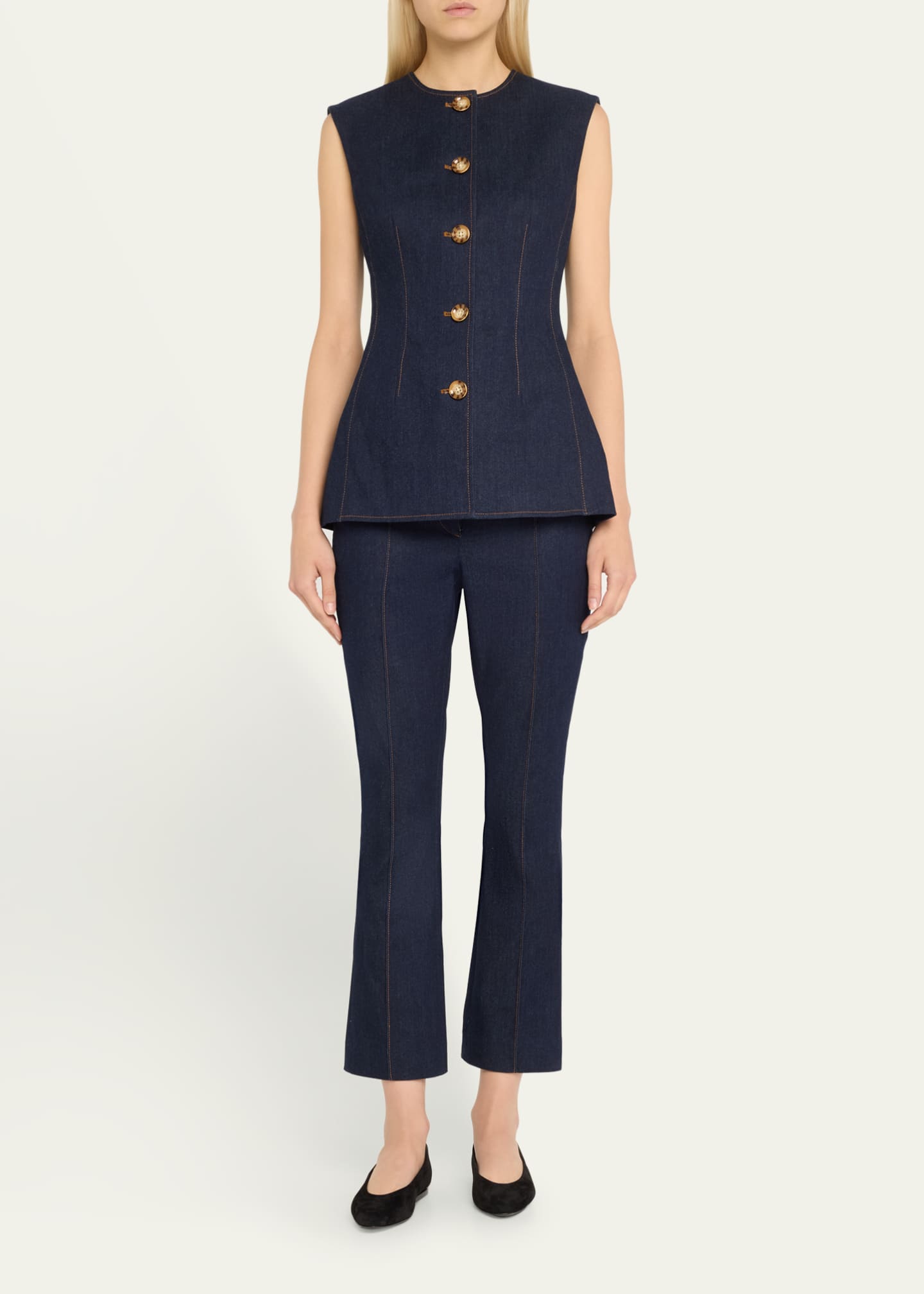 Veronica Beard Tani Denim Pants Image 2 of 5