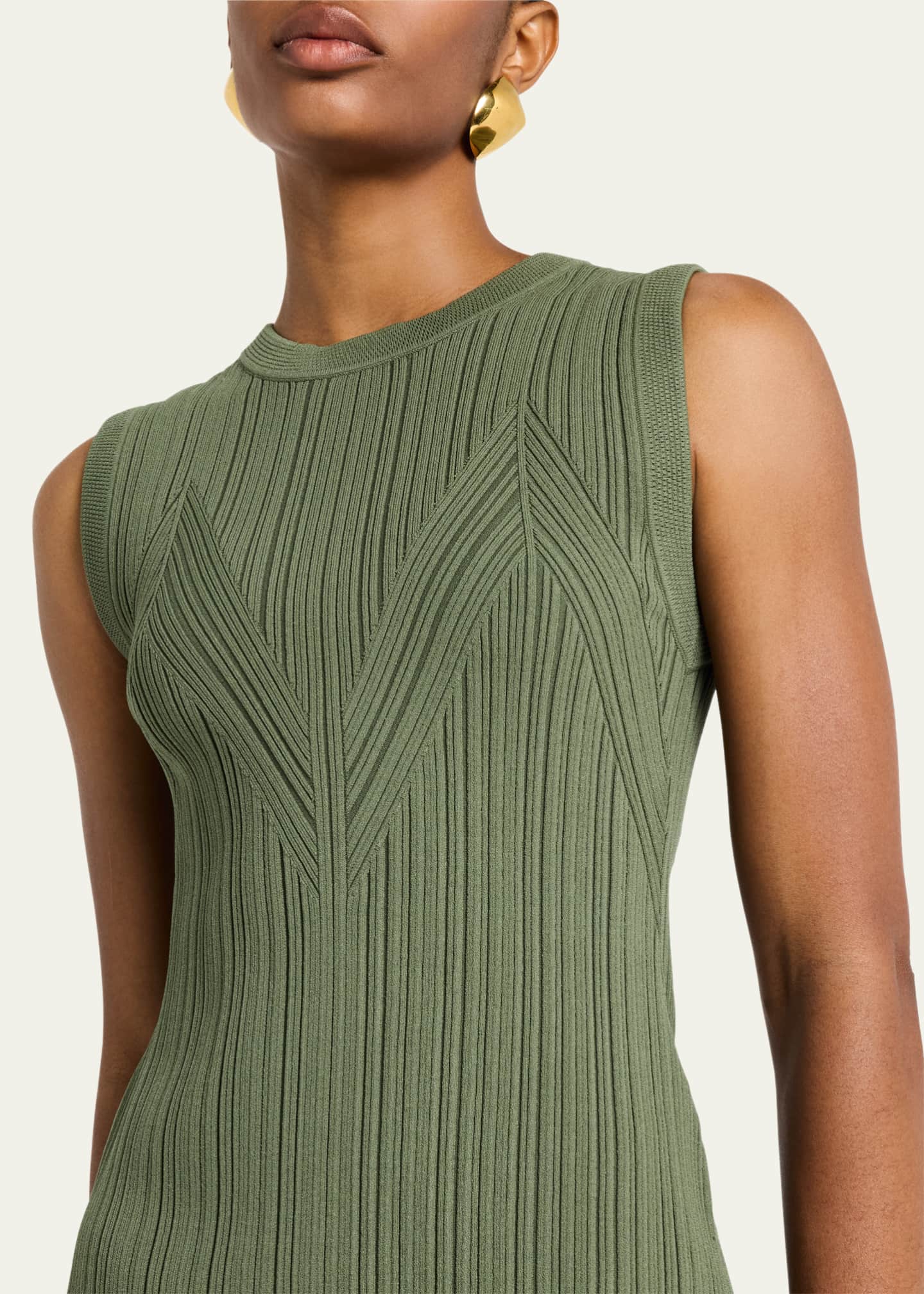 Veronica Beard Semma Sleeveless Ribbed Sweater Image 5 of 5