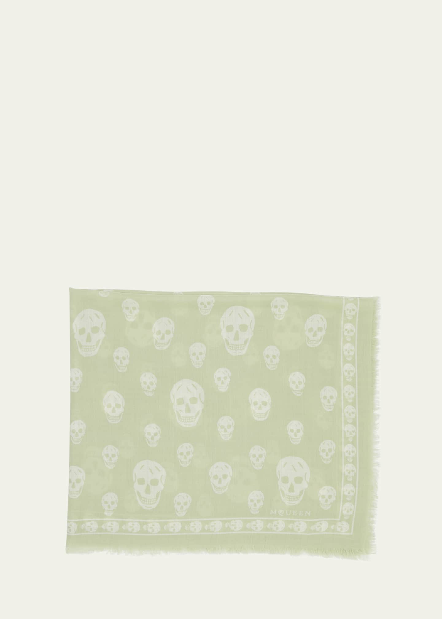 McQueen Classic Skull Wool Scarf Image 1 of 3
