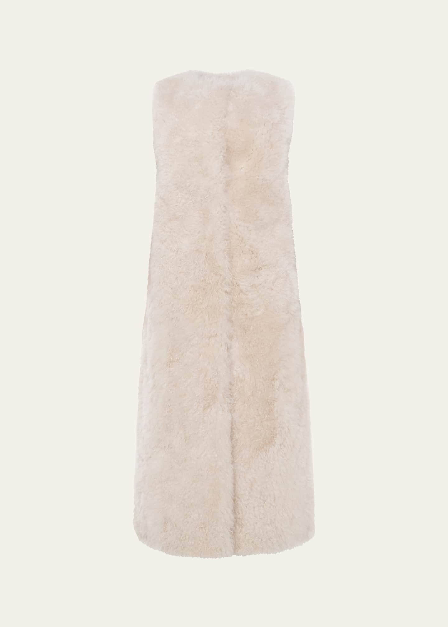 Gorski Select Cashmere Goat Fur Collarless Long Vest - Bergdorf